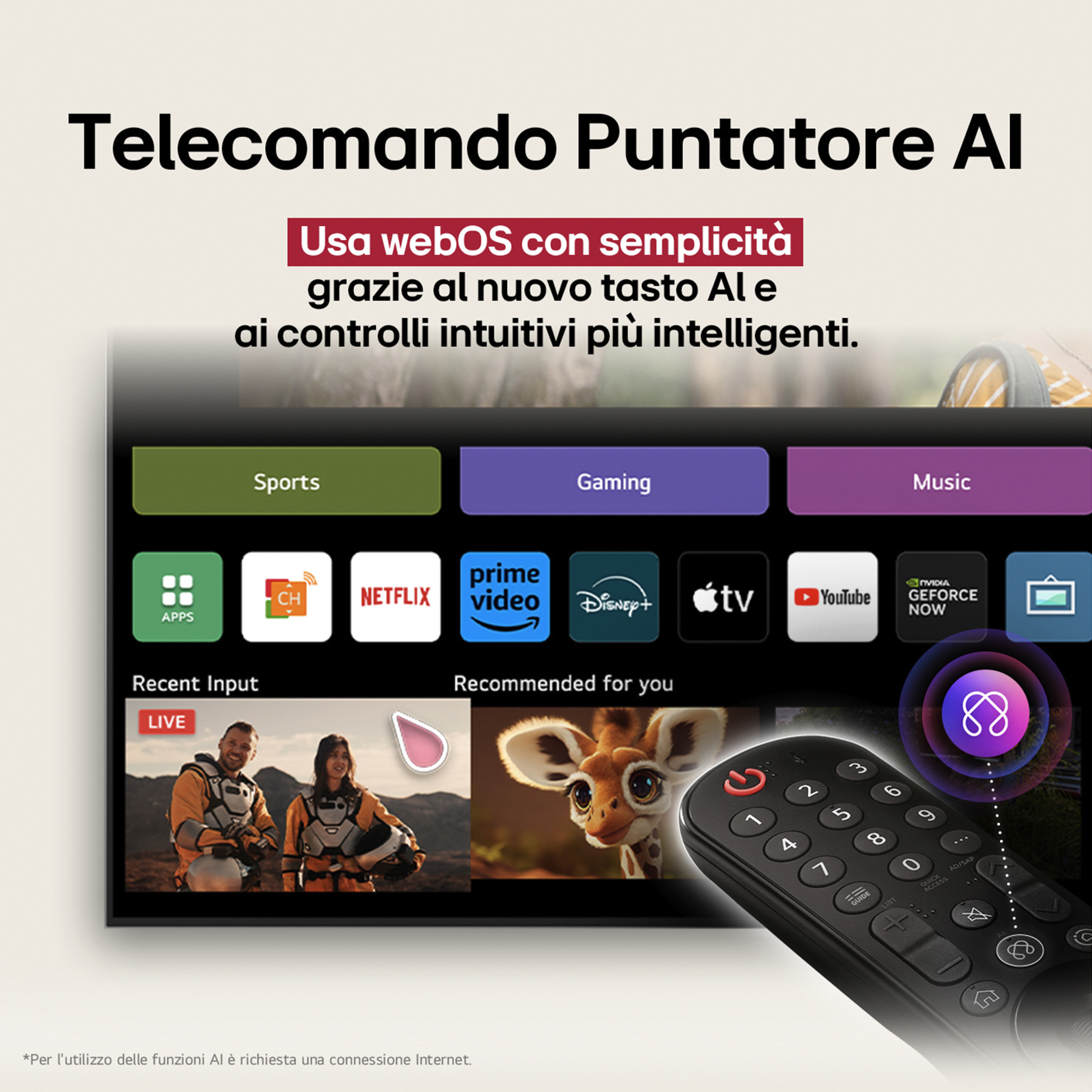 LG OLED42C55LA Smart TV Oled Evo 42 Pollici UHD 4K Webos TV - immagine 3