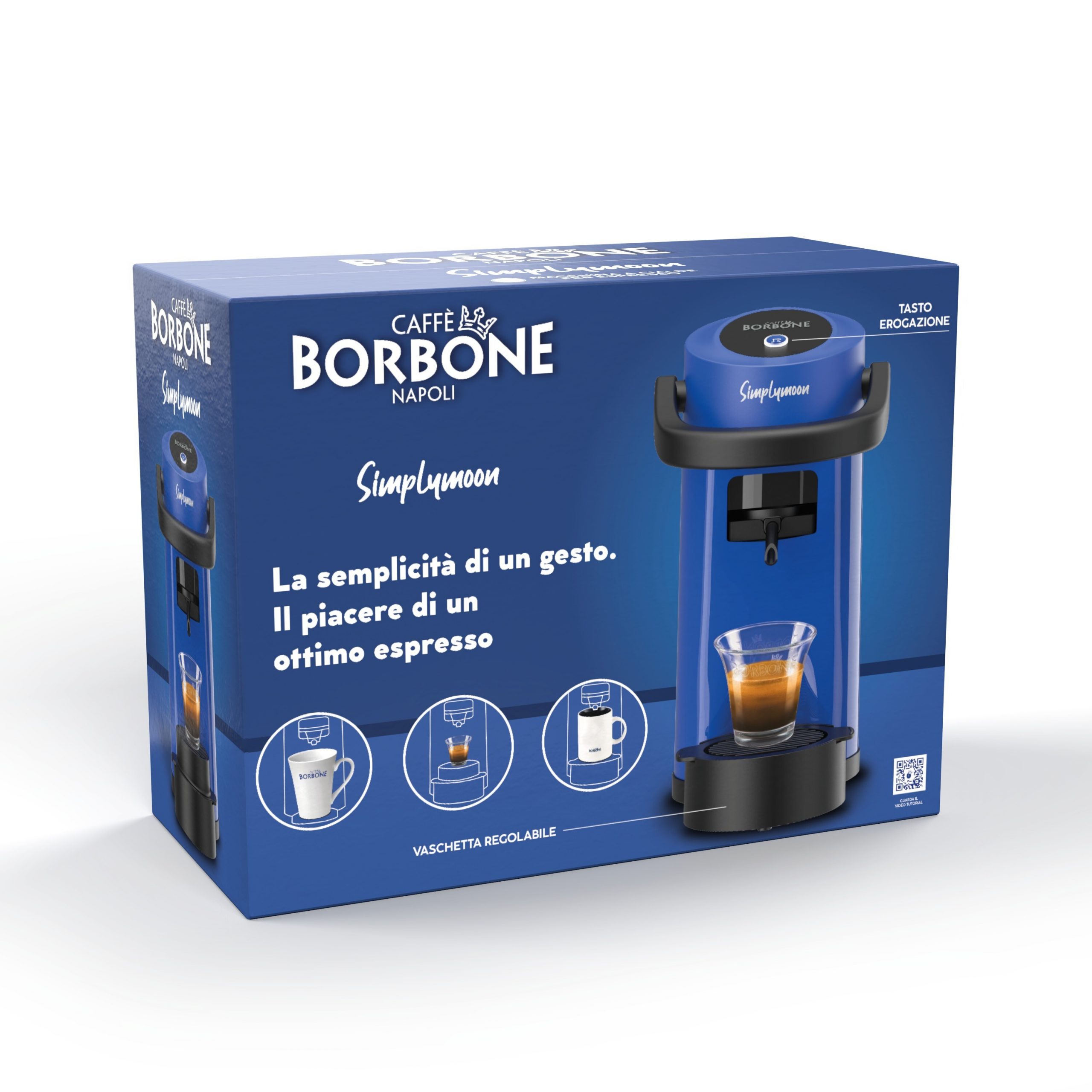 Caffe Borbone Simplymoon Blu Macchina Caffe a Cialde ESE 650W 15Bar - immagine 4