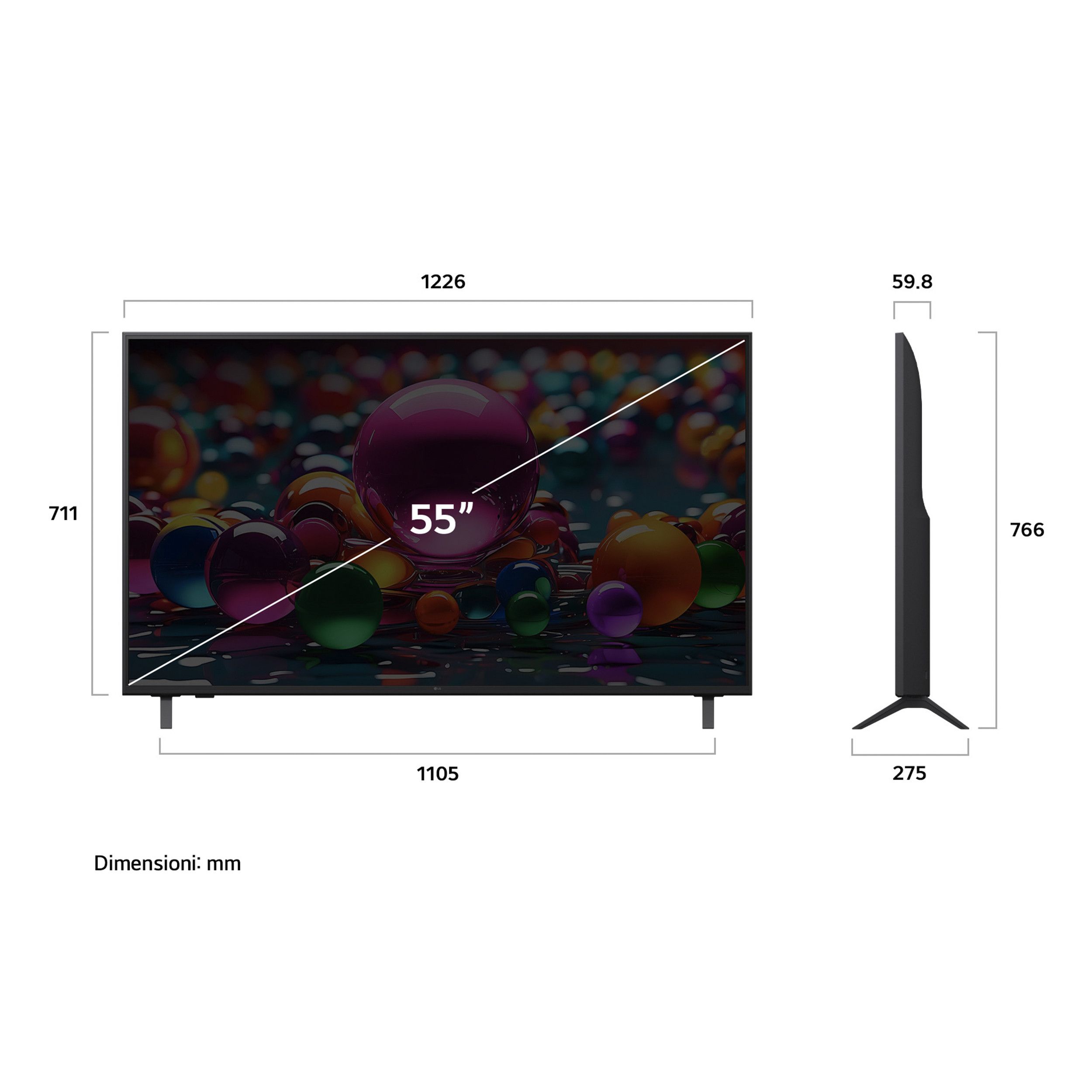 LG 55UA75006LA Smart TV LED 55 Pollici UHD 4K Webos TV - immagine 3