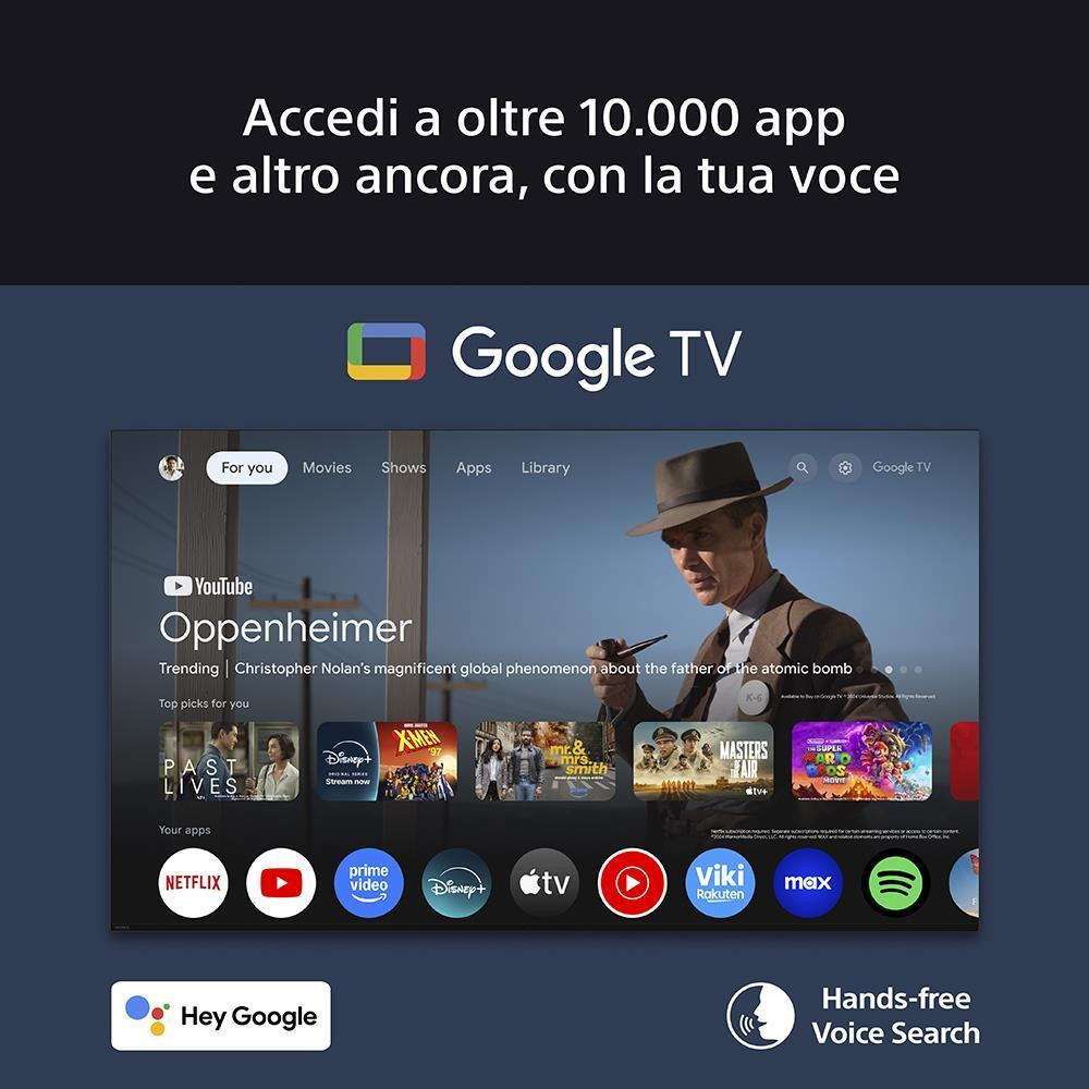 Sony K55XR8M25BP Smart TV QD-Oled 55 Pollici UHD 4K Google TV - immagine 3