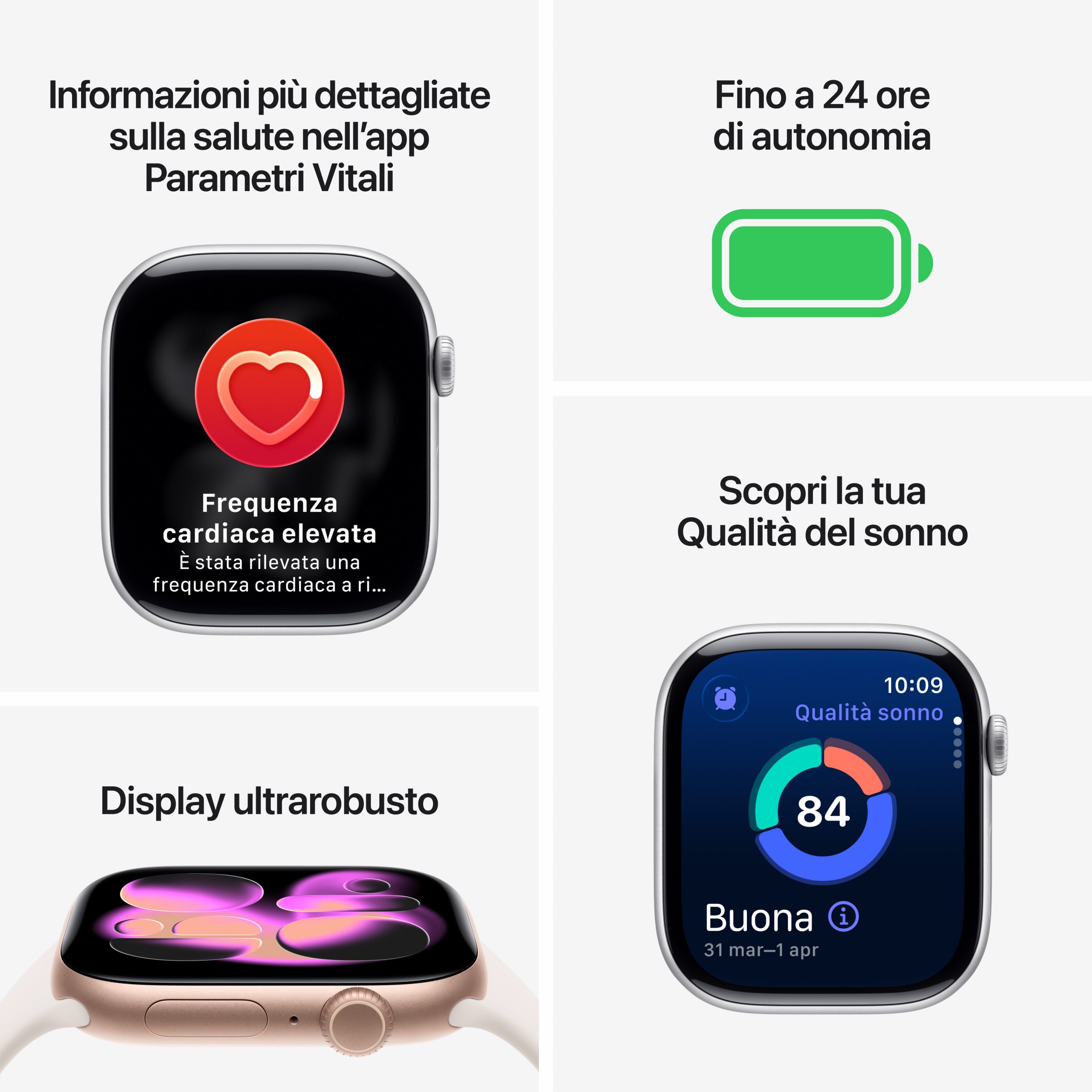 Apple MEV64QLA Watch 11 Rose Gold Smartwatch 46MM GPS Sportband Rosa Fard S-M - immagine 3