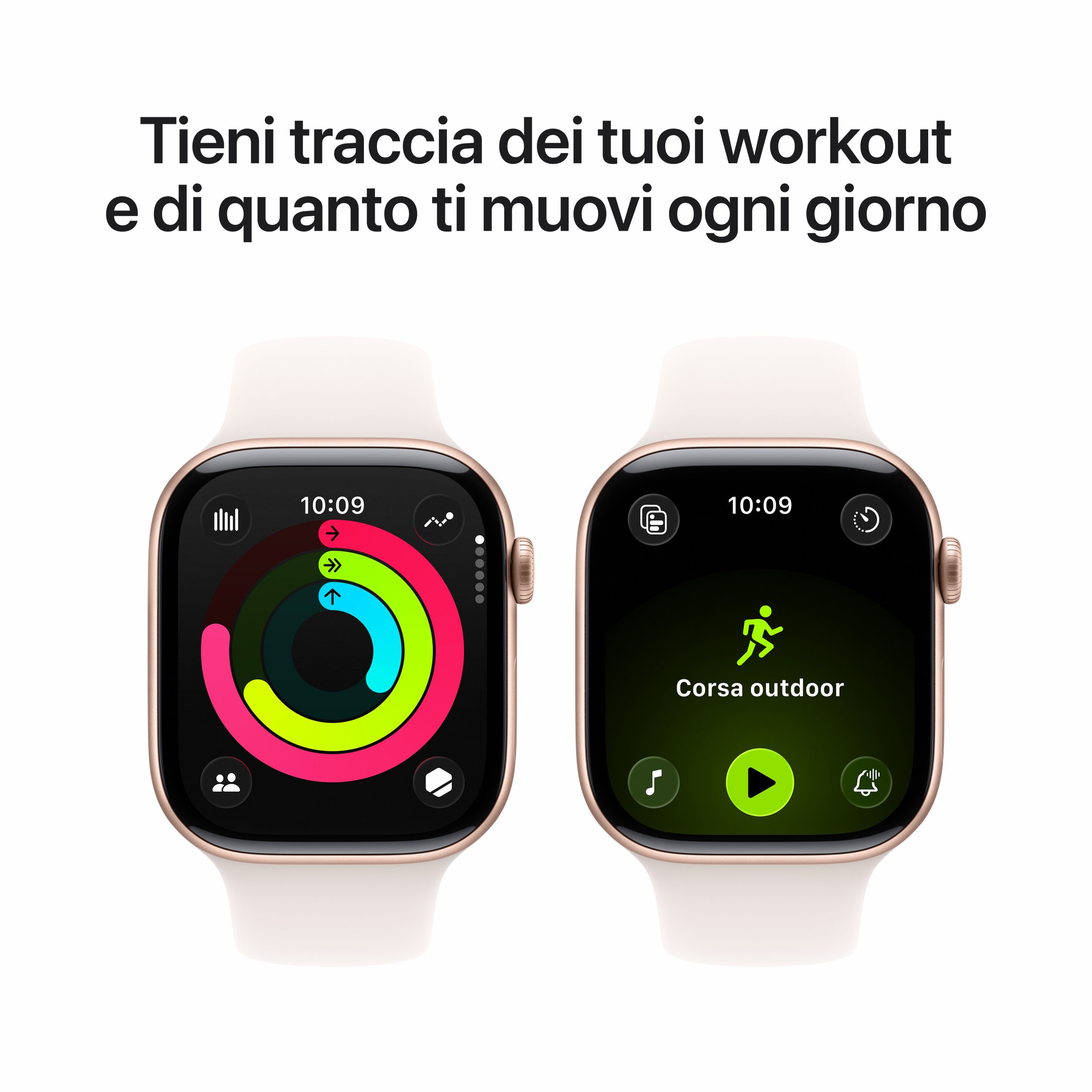 Apple MEV64QLA Watch 11 Rose Gold Smartwatch 46MM GPS Sportband Rosa Fard S-M - immagine 4