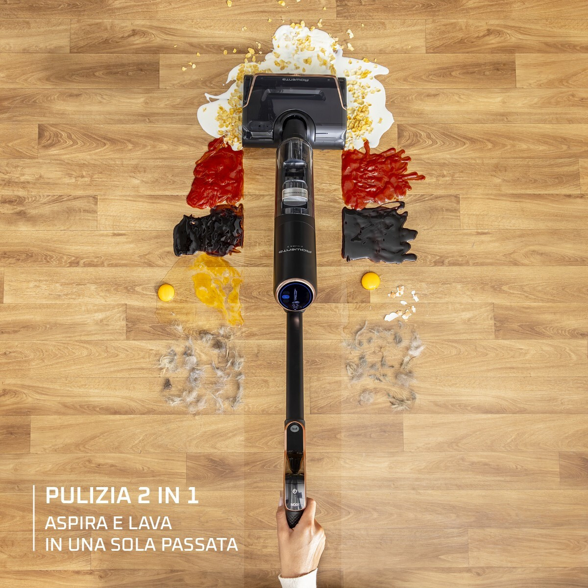 Rowenta GZ5736 X-Clean 7 Aspirapolvere Lavapavimenti con 2 Serbatoi - immagine 2