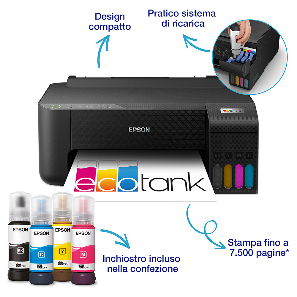 Epson Ecotank ET-1810 Stampante Inkjet Wi-Fi con 4 Serbatoi - immagine 2