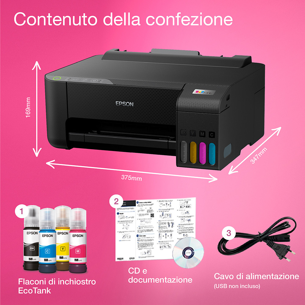 Epson Ecotank ET-1810 Stampante Inkjet Wi-Fi con 4 Serbatoi - immagine 6