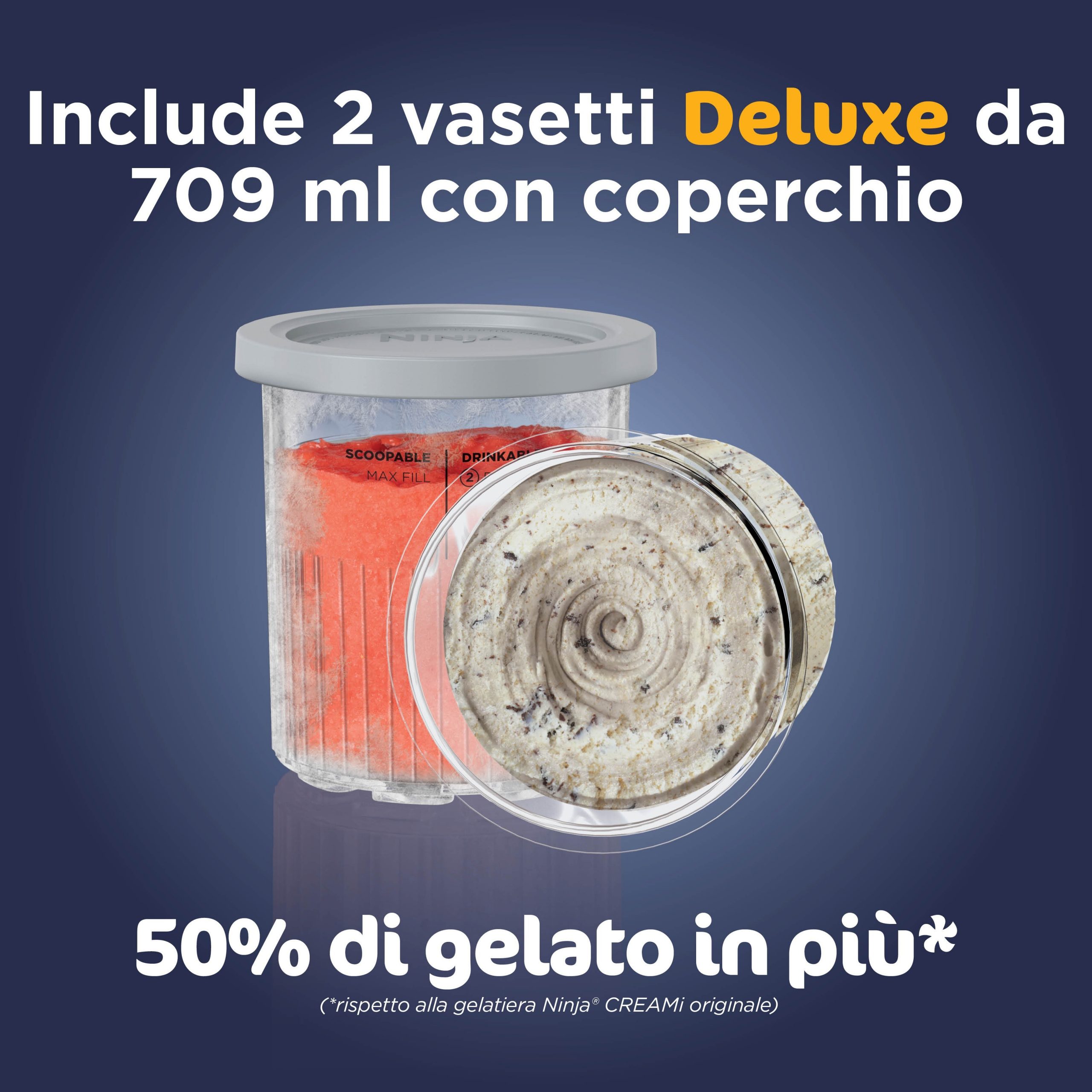 Ninja Creami Deluxe Gelatiera 800W Capacita 0.7LT 7in1 - immagine 3