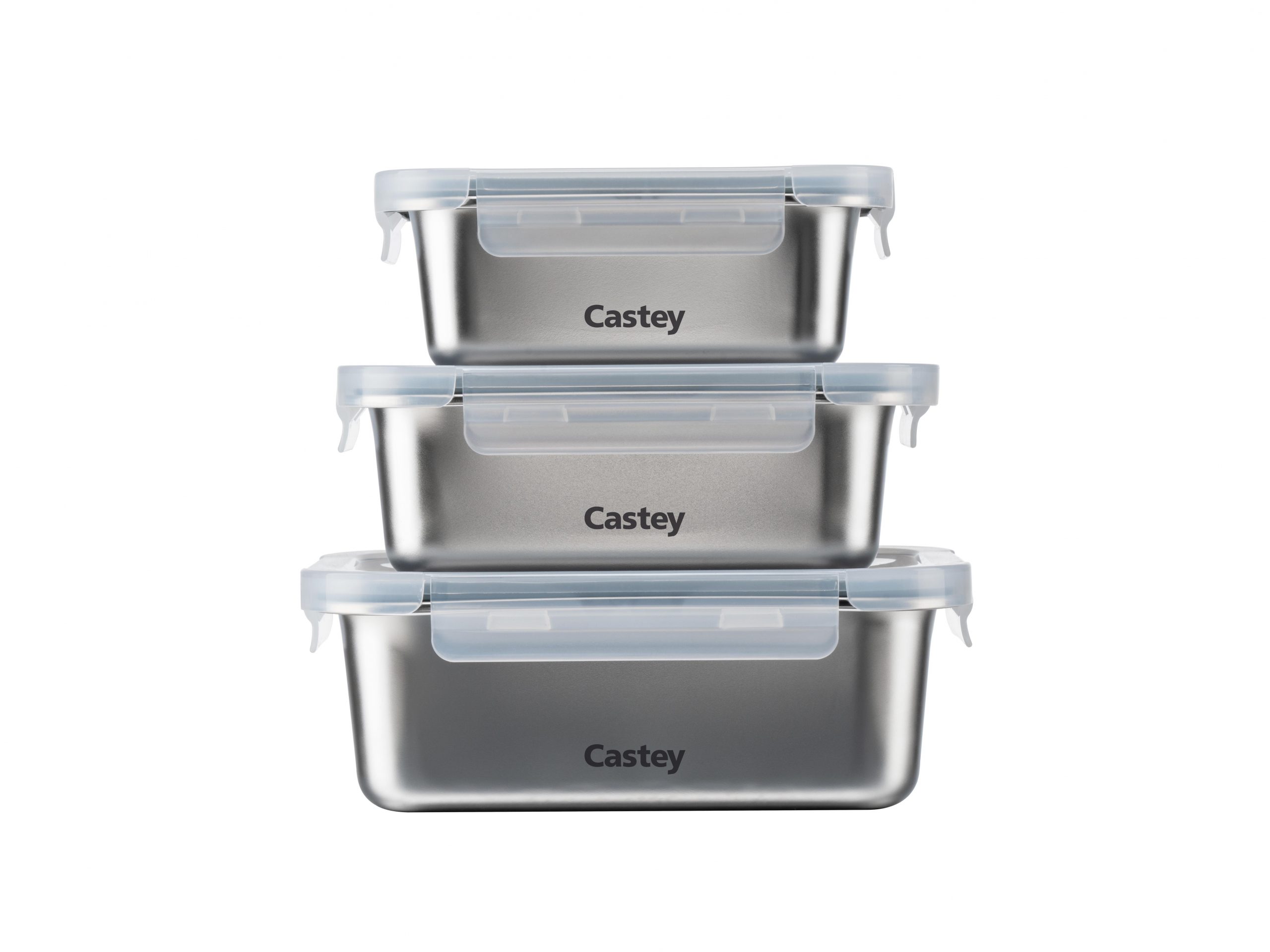 Castey SCA800 Contenitore Inox Rettangololare 800ML con Coperchio Ermetico - immagine 2