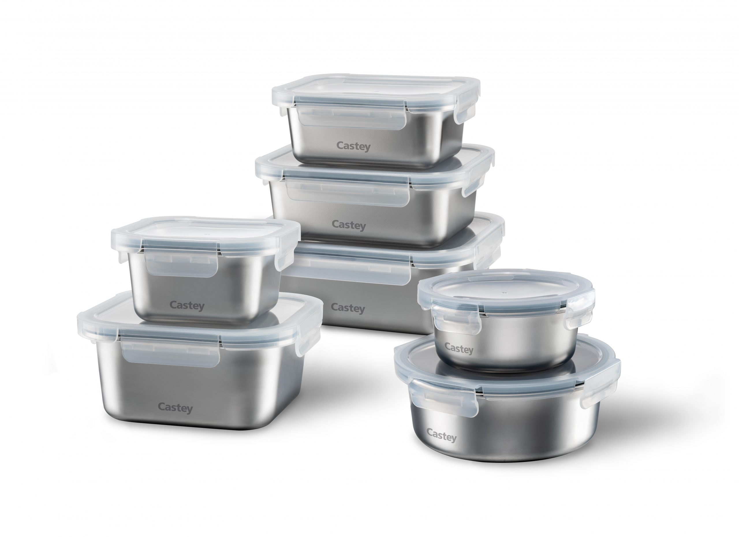 Castey SCA1200 Contenitore Inox Rettangolare 1200ML con Coperchio Ermetico - immagine 2