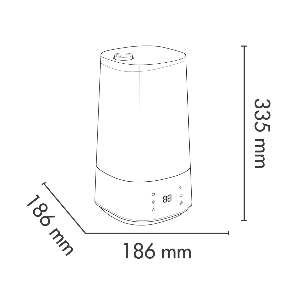 Argo Hydro Pury WF Umidificatore 40W Serbatoio 4LT Wi-Fi con Purificatore - immagine 3