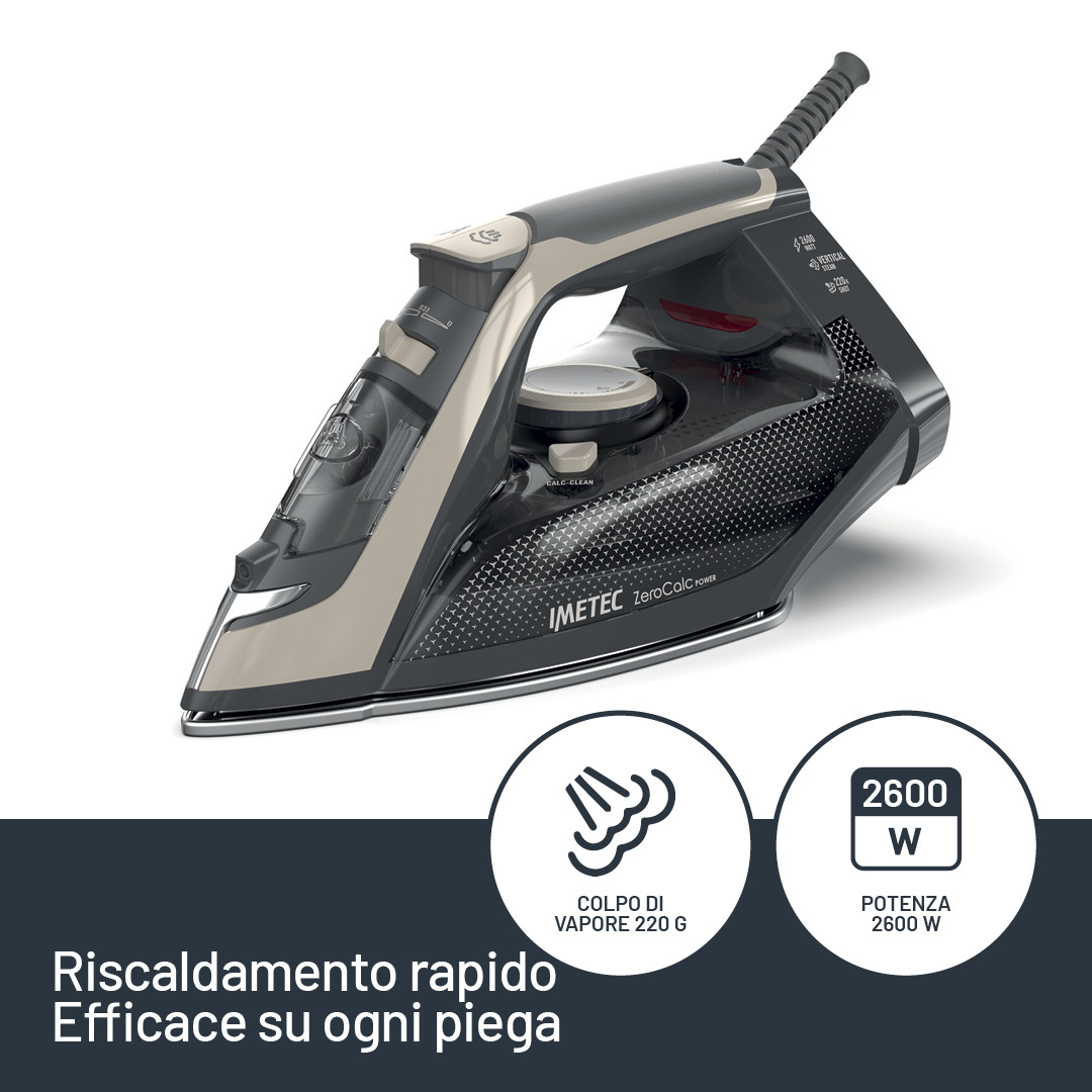 Imetec Zerocalc Power Ferro da a Vapore 2600W - immagine 2
