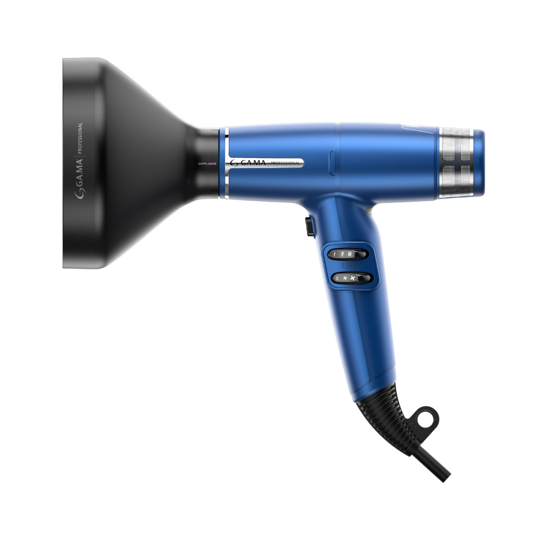 Gama IQ Lite Blu Asciugacapelli 1600W con 2 Bocchette e Diffusore - immagine 3
