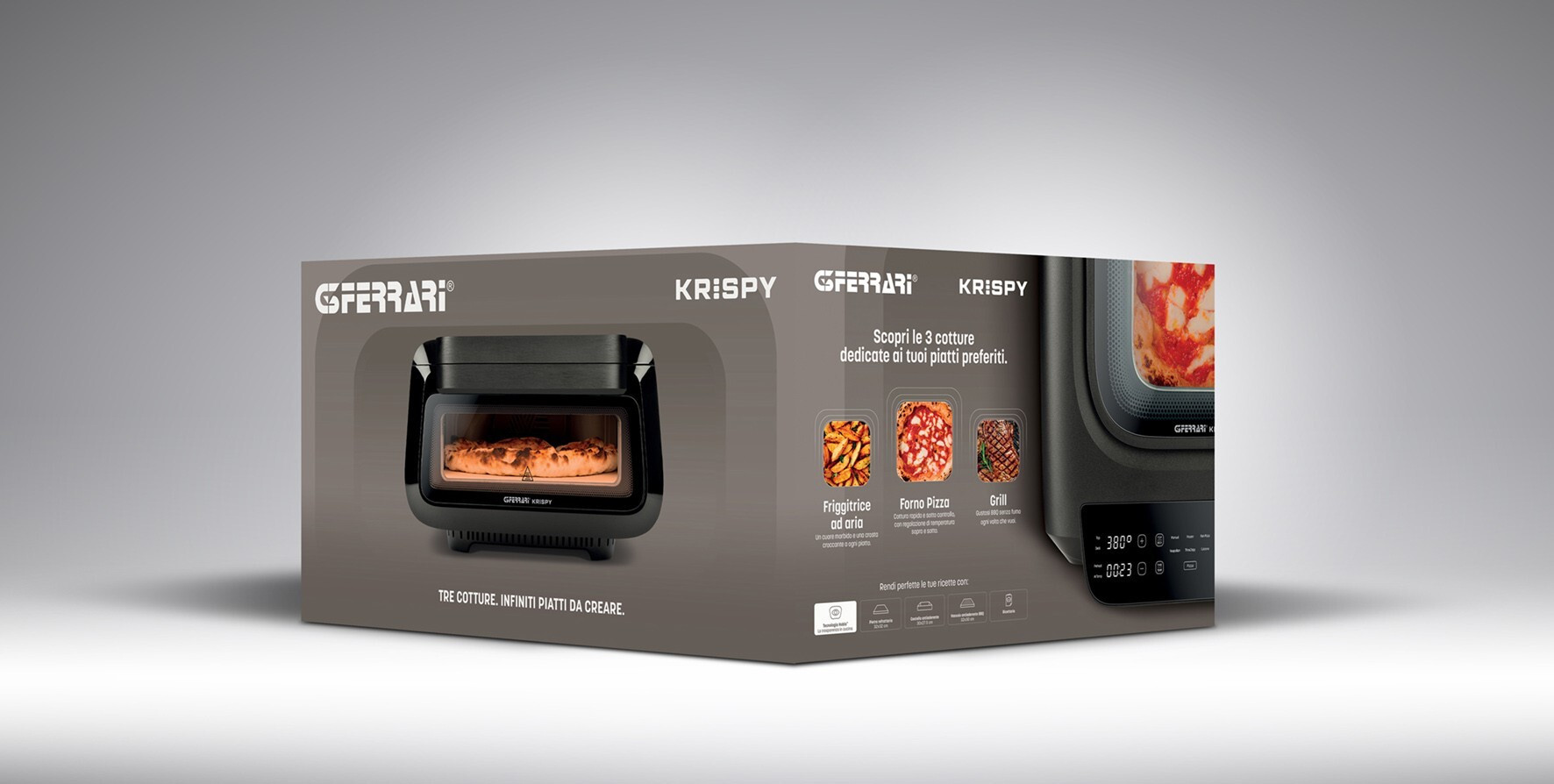 G3 Ferrari G10225 Krispy Forno per Pizza e Friggitrice ad Aria 2100W - immagine 3