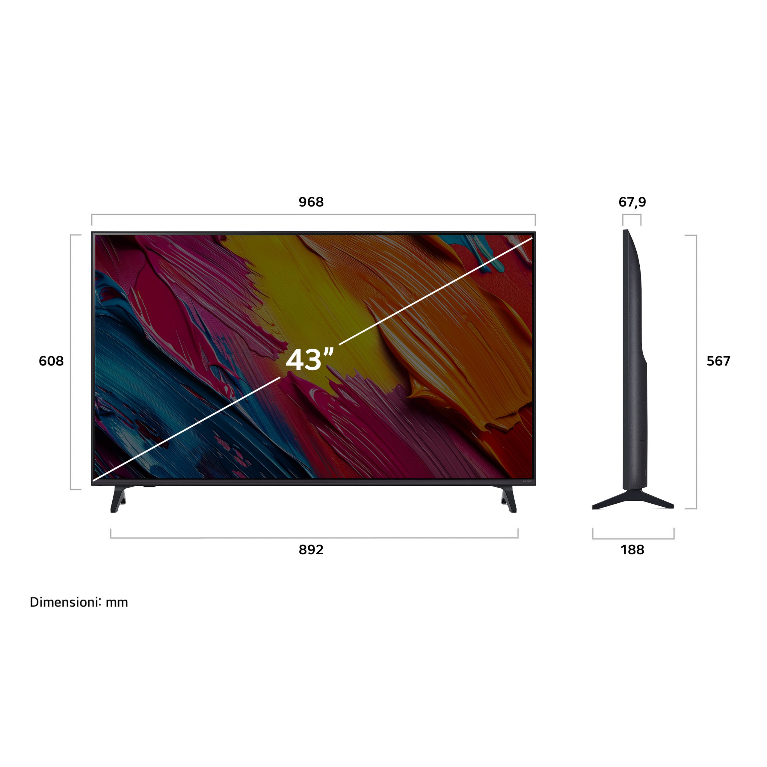 LG 43QNED70A6A Smart V LED QNED 43 Pollici UHD 4K Webos TV - immagine 4