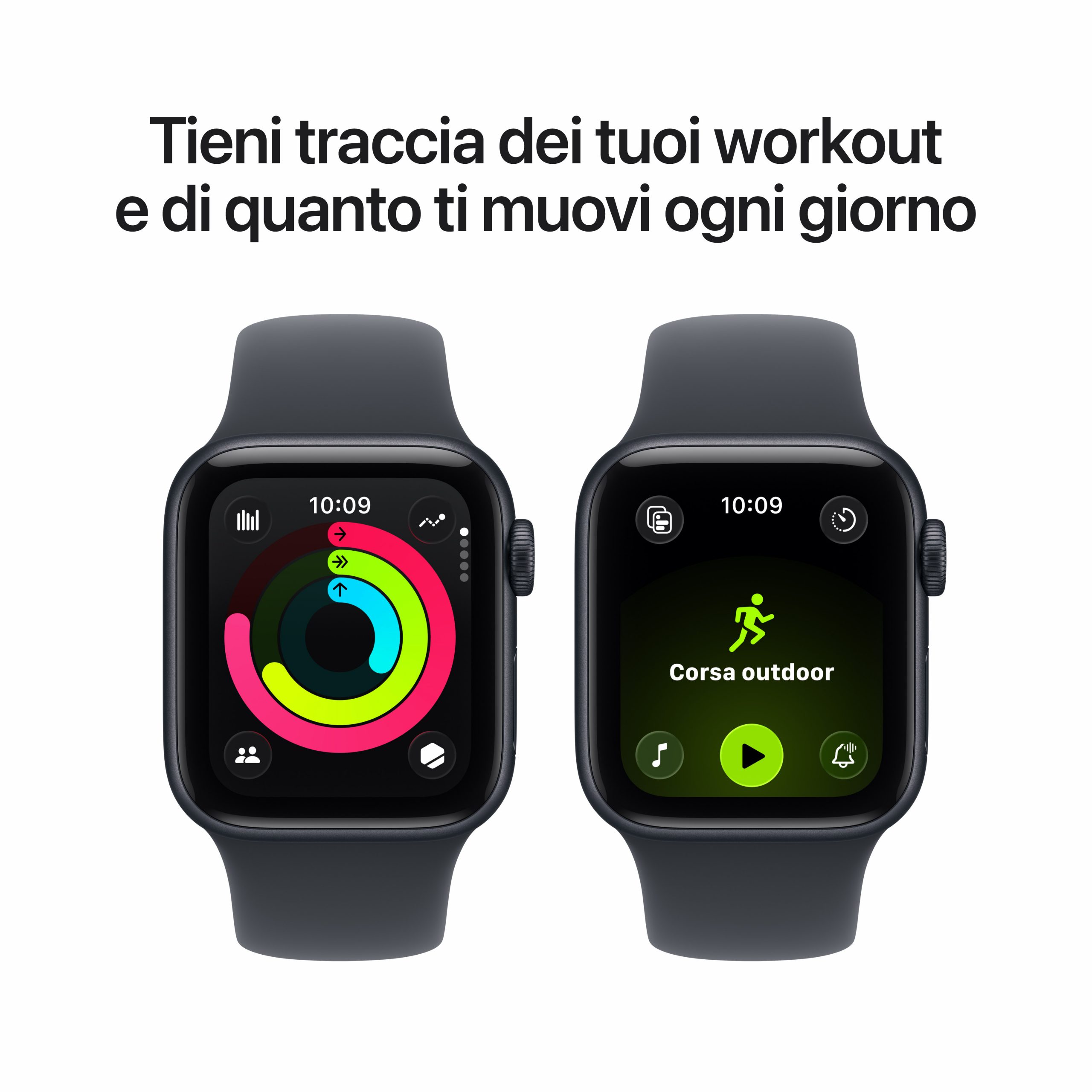 Apple MEHC4QLA Apple Watch SE 3 Mezzanotte Smartwatch 40MM GPS Sportband M-L - immagine 6