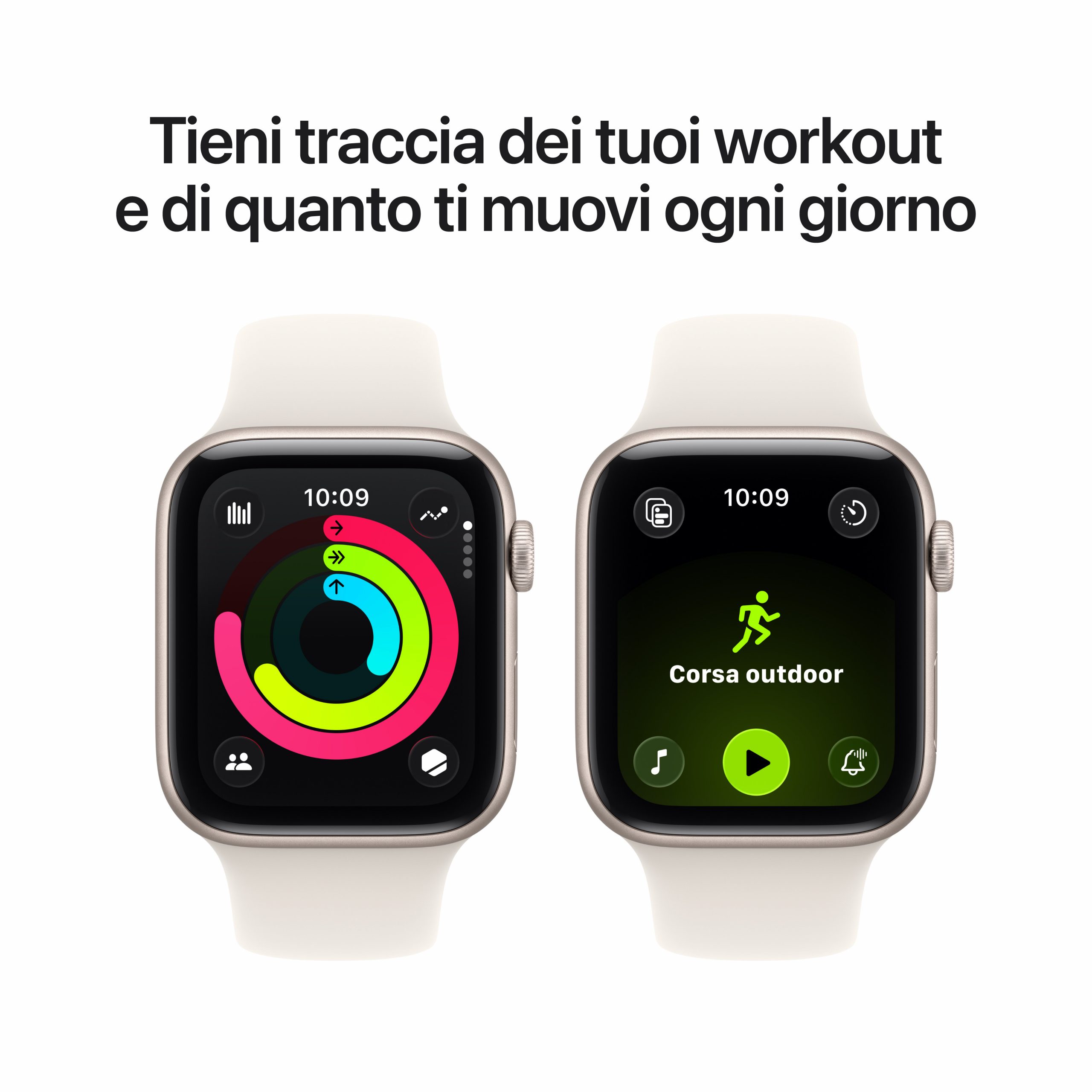 Apple MEHJ4QLA Apple Watch SE 3 Galassia Smartwatch 44MM GPS Sportband M-L - immagine 6