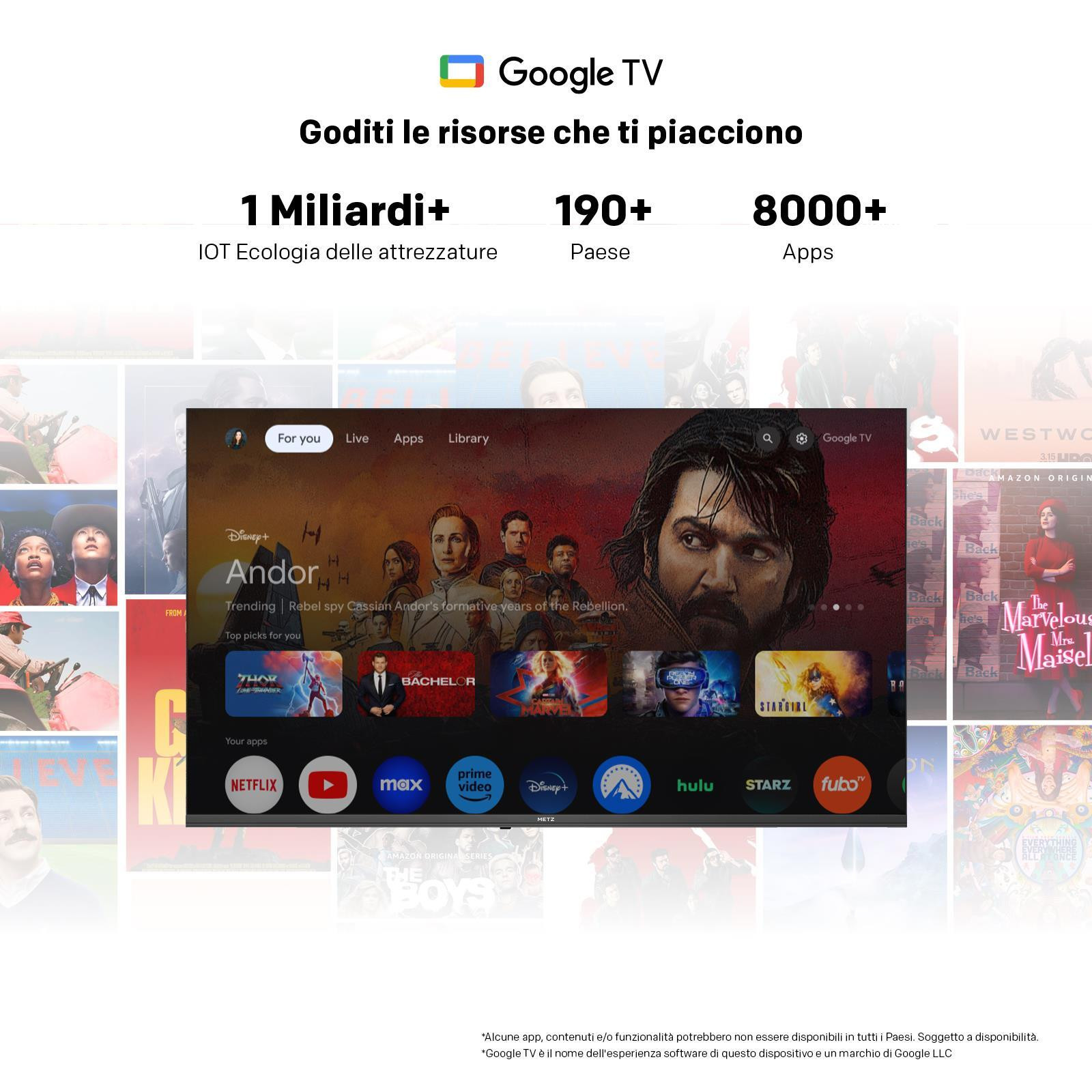 Metz 40MQE7000Z Smart TV Qled 40 Pollici FHD Google TV - immagine 6