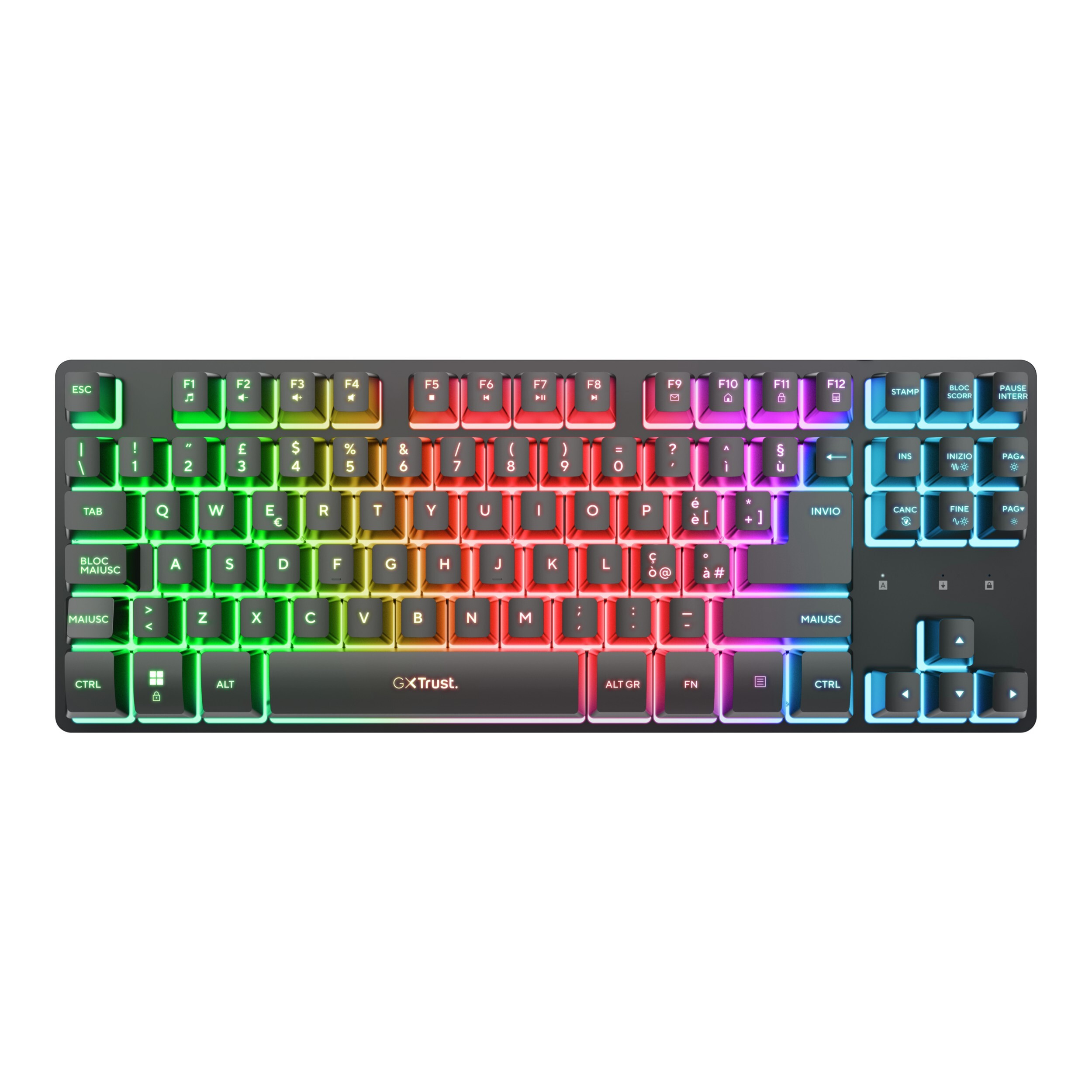 Trust GXT832 Thado Nero Kit Tastiera e Mouse Wireless con lluminazione RGB - immagine 3