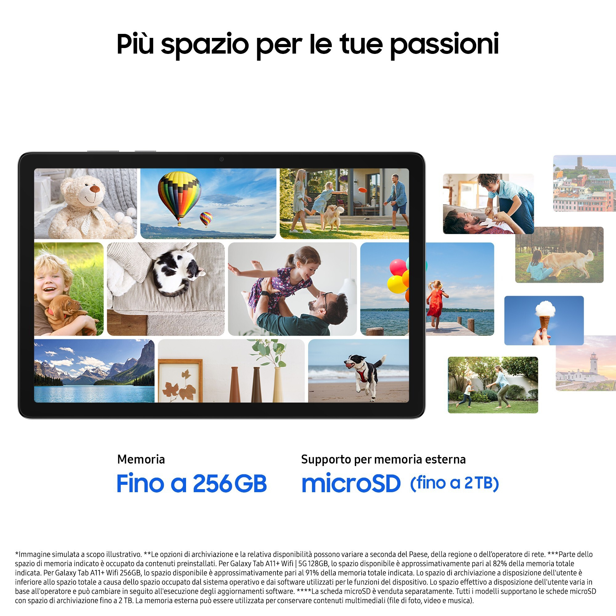 Samsung Galaxy Tab A11 Plus 5G Gray Tablet 11 Pollici 6GB 128GB - immagine 4