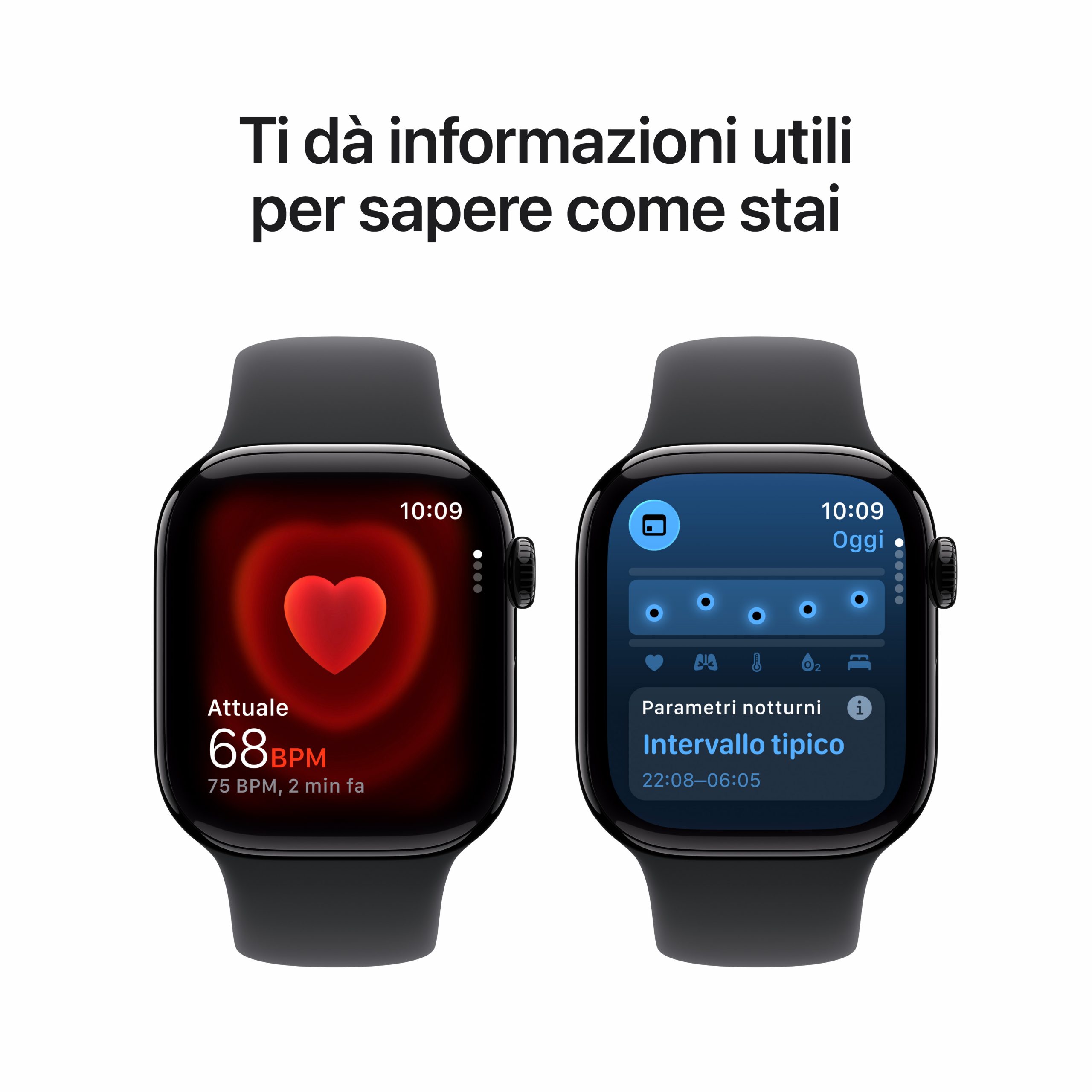 Apple MEQT4QLA Watch 11 Jet Black Smartwatch 42MM GPS Sportband Nero S-M - immagine 5
