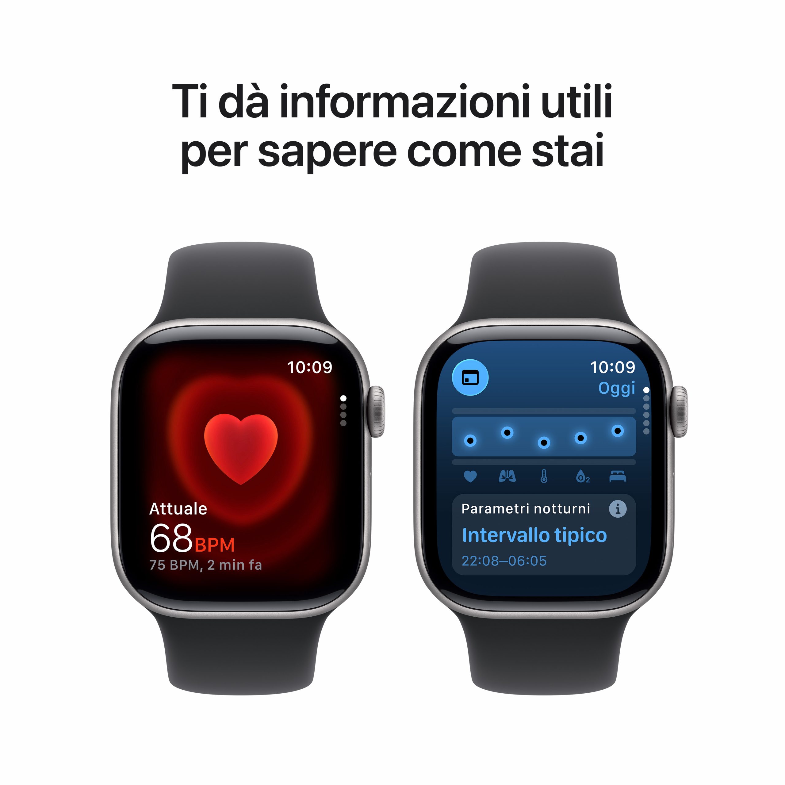 Apple MEQW4QLA Watch 11 Space Grey Smartwatch 42MM GPS Sportband Nero S-M - immagine 5