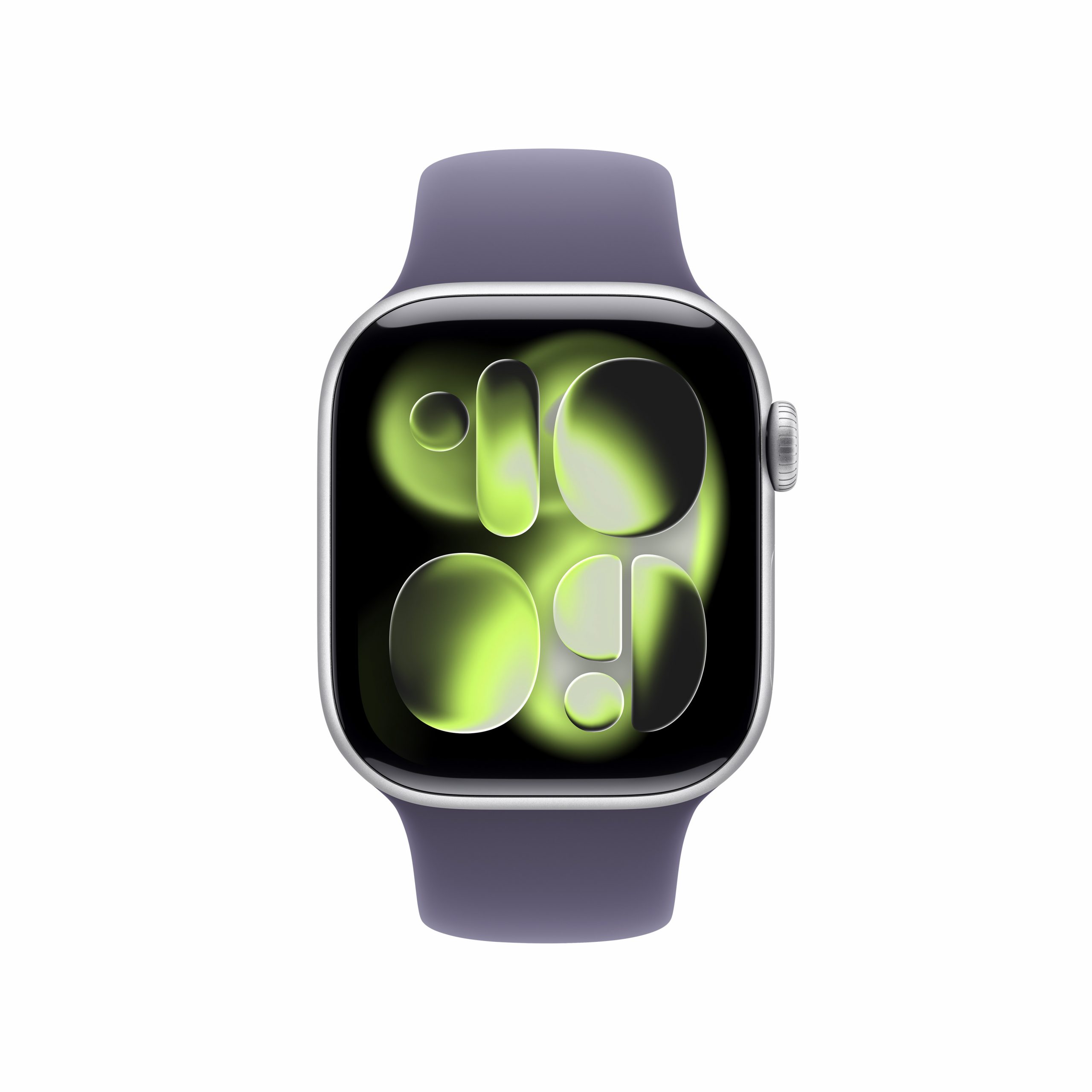 Apple MEU64QLA Watch 11 Silver Smartwatch 42MM GPS Sportband Viola Nebbia S-M - immagine 2