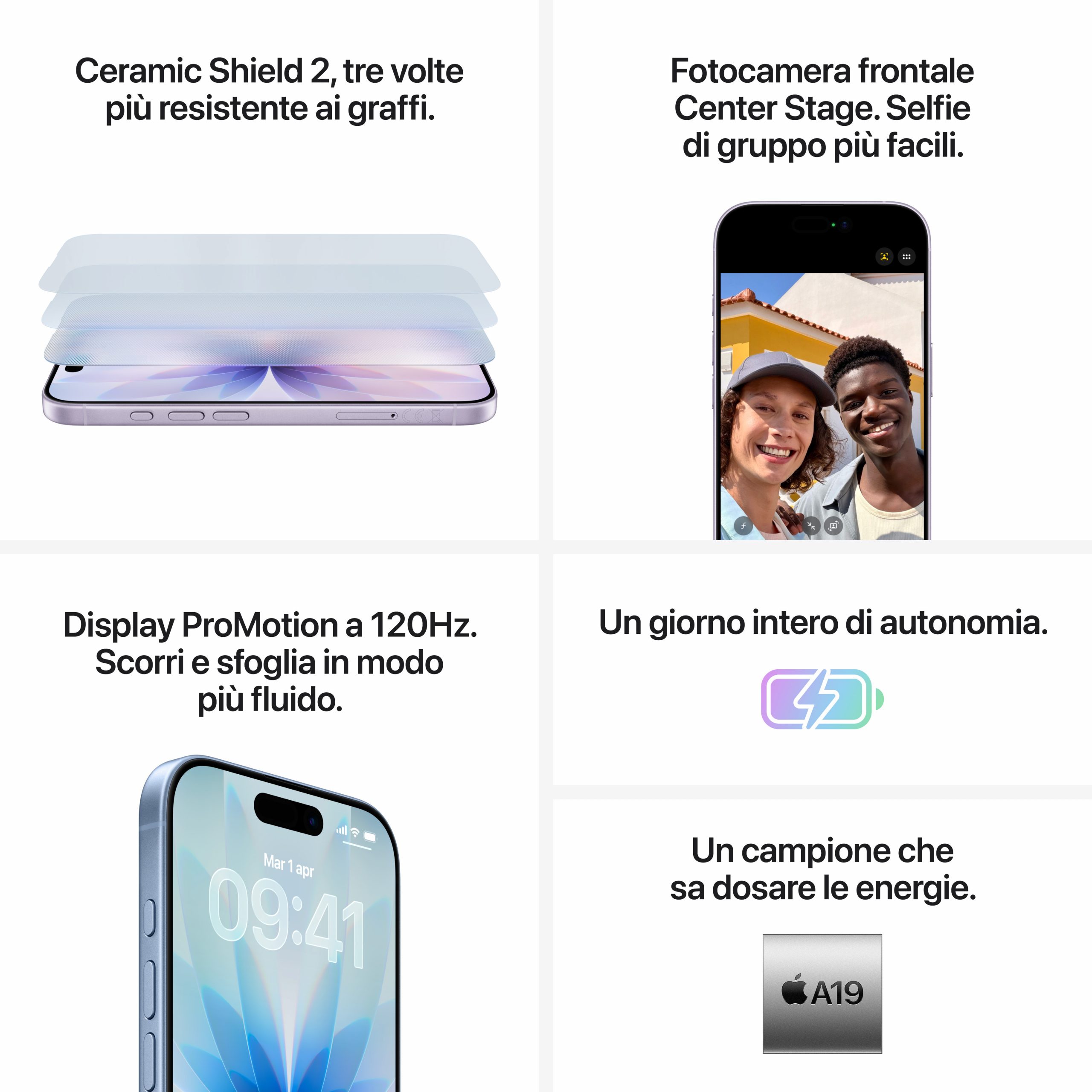 Apple MG6M4QLA iPhone 17 Salvia Smartphone 6.3 Pollici 256GB - immagine 2