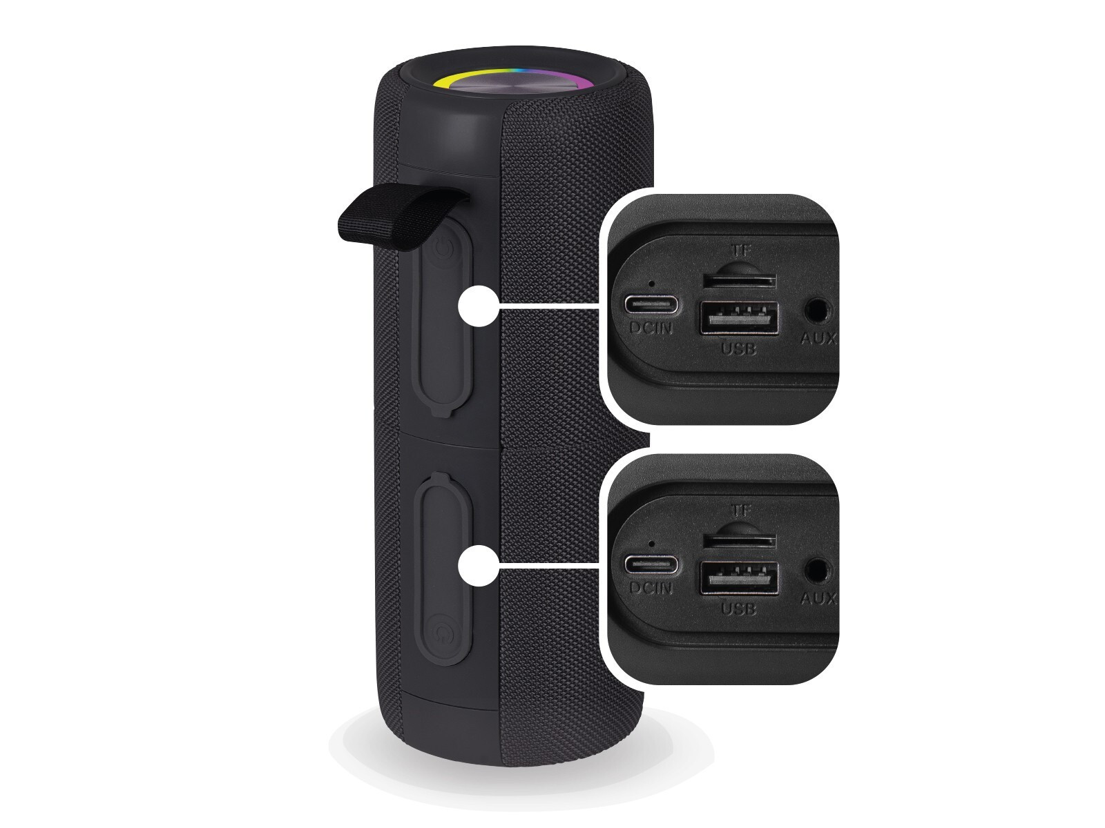 TREVI XSC8A88B00 MINI SPEAKER RIC. 2X15W XSC 8A88 B NERO MINI SPEAKER - immagine 5