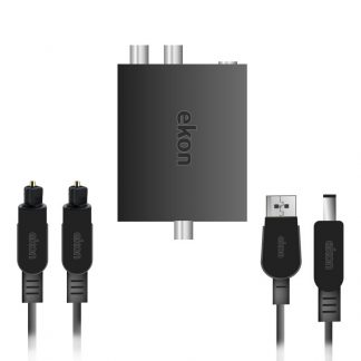 EKON ECATOSLRCACONVERTK CONVERTITORE C-ALIMENT. TOSLINK A RCA JACK 3.5MM CAVI-ADATTATORI AUDIO