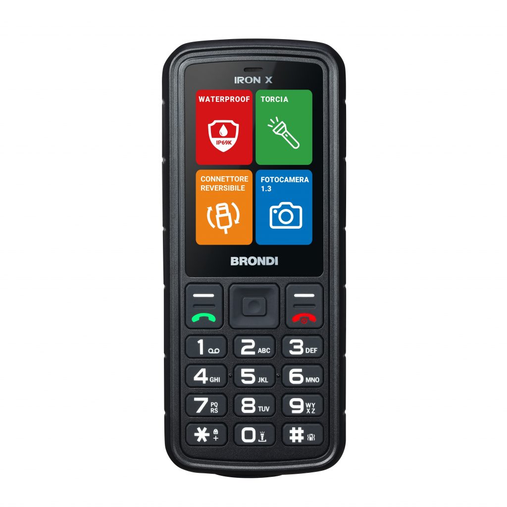 BRONDI IRONXBLACK CELL. QB 2.4 DUAL SIM 1.3MP BT IP69K BLACK STANDARD PHONE (CELLULARI)