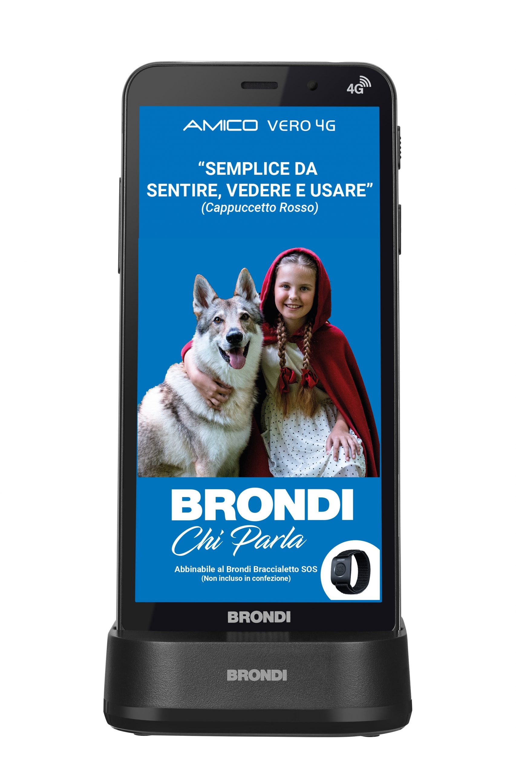 BRONDI AMICOVERO4GPIUBLACK SMARTP. 5.7 HD+3GB 32GB D.SIM 4G+BAS.RIC+COVER NER SMART PHONE - immagine 2