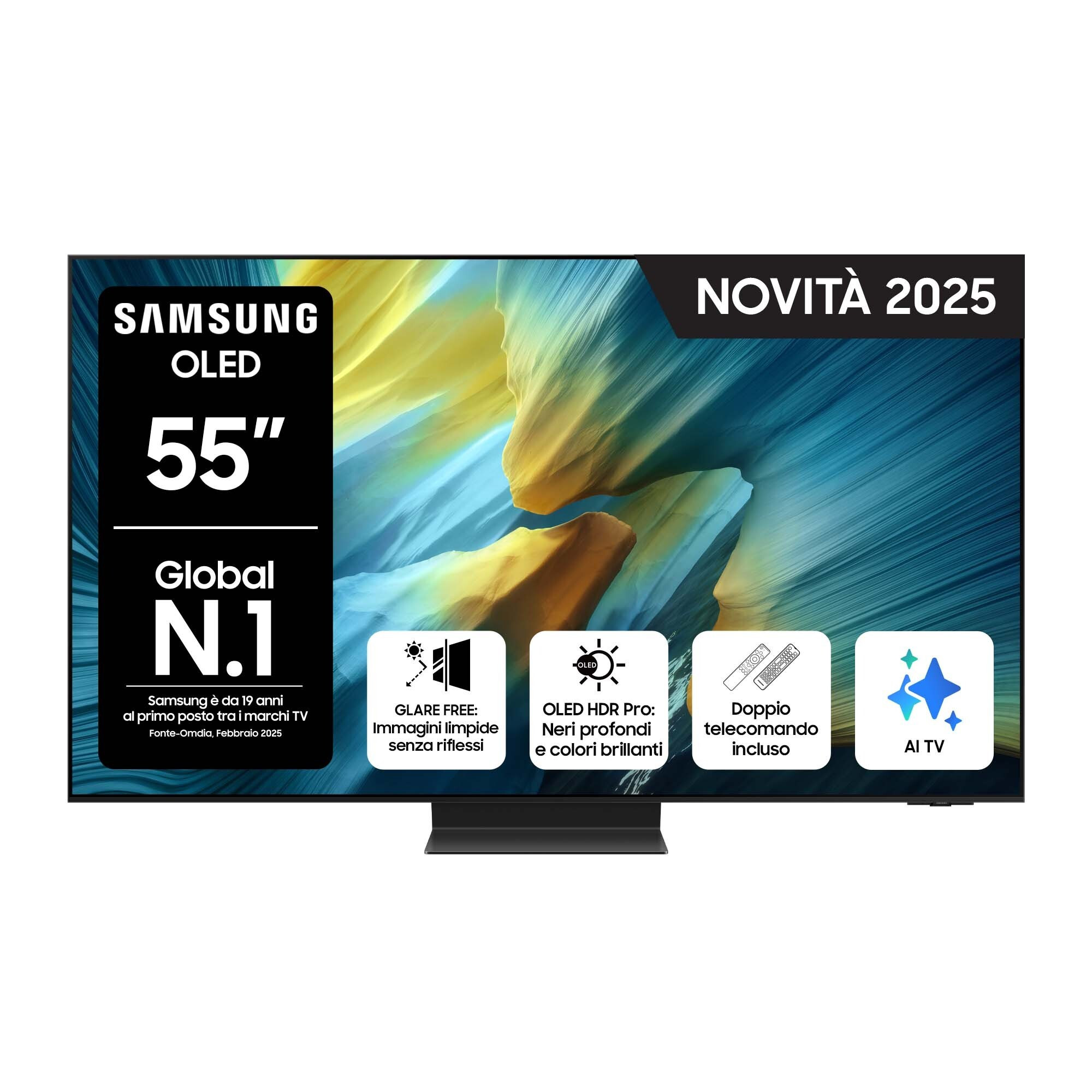SAMSUNG QE55S95FATXZT TV OLED 55 UHD 4K DVBT2-S2 SMART TIZEN TV OLED 50