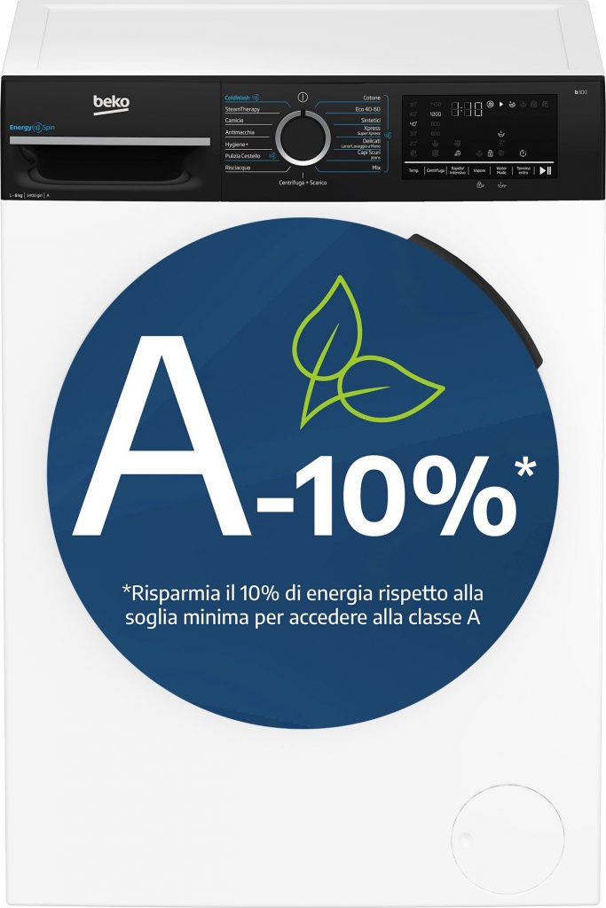 BEKO BMWEP8147DB LAV.C-FRONT 8KG 1400GIRI CE.A-10% INV.VAP.OBLO NER LAV. C-FRONTALE 8