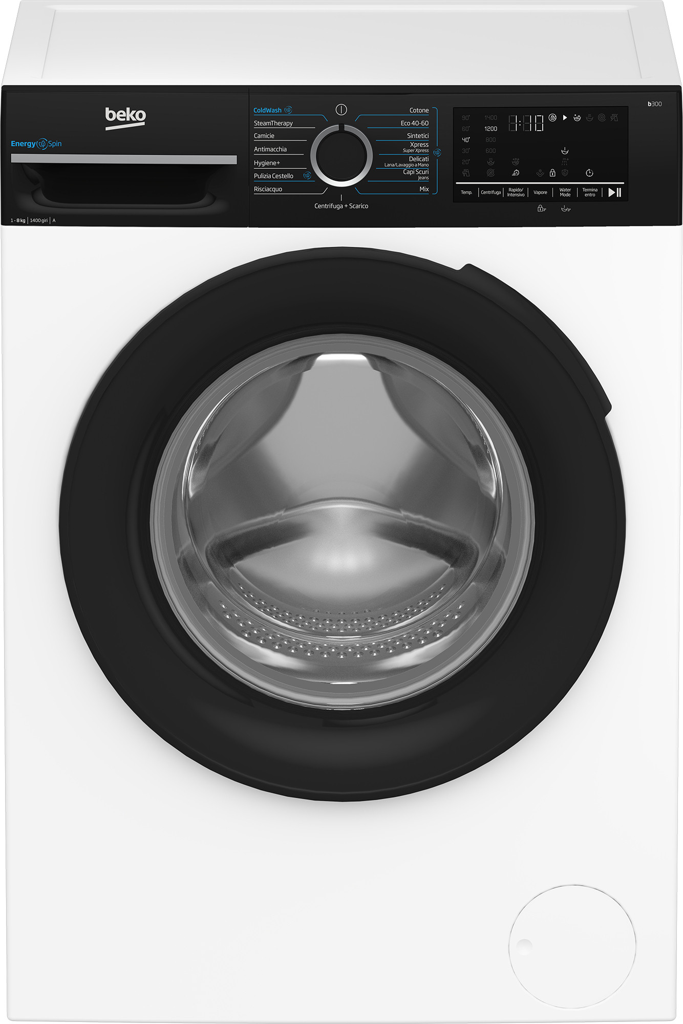 BEKO BMWEP8147DB LAV.C-FRONT 8KG 1400GIRI CE.A-10% INV.VAP.OBLO NER LAV. C-FRONTALE 8 - immagine 2