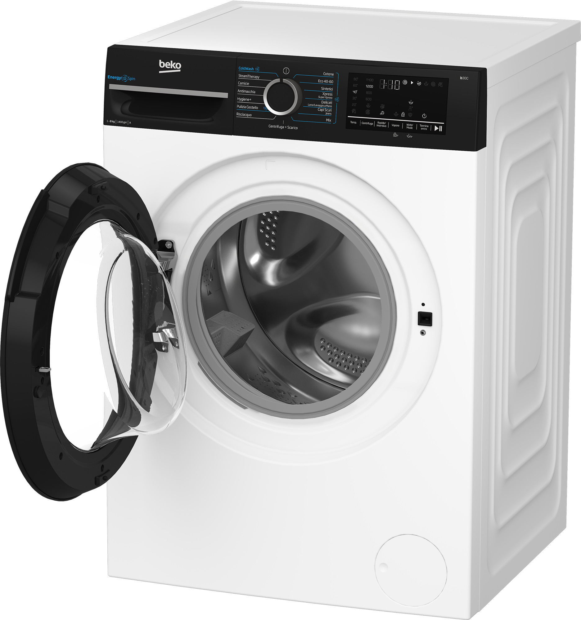 BEKO BMWEP8147DB LAV.C-FRONT 8KG 1400GIRI CE.A-10% INV.VAP.OBLO NER LAV. C-FRONTALE 8 - immagine 5
