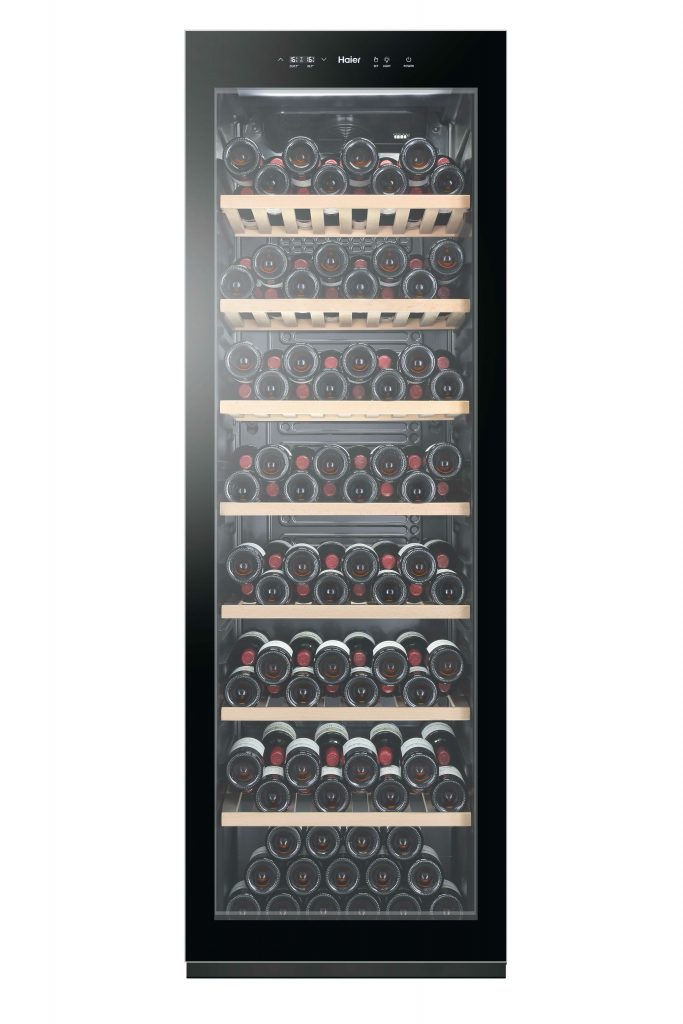 HAIER HWS188GAE FRIGO CANTINA 385LT CE.G 188BOTT. 7RIP.LEGNO NERO CANTINE