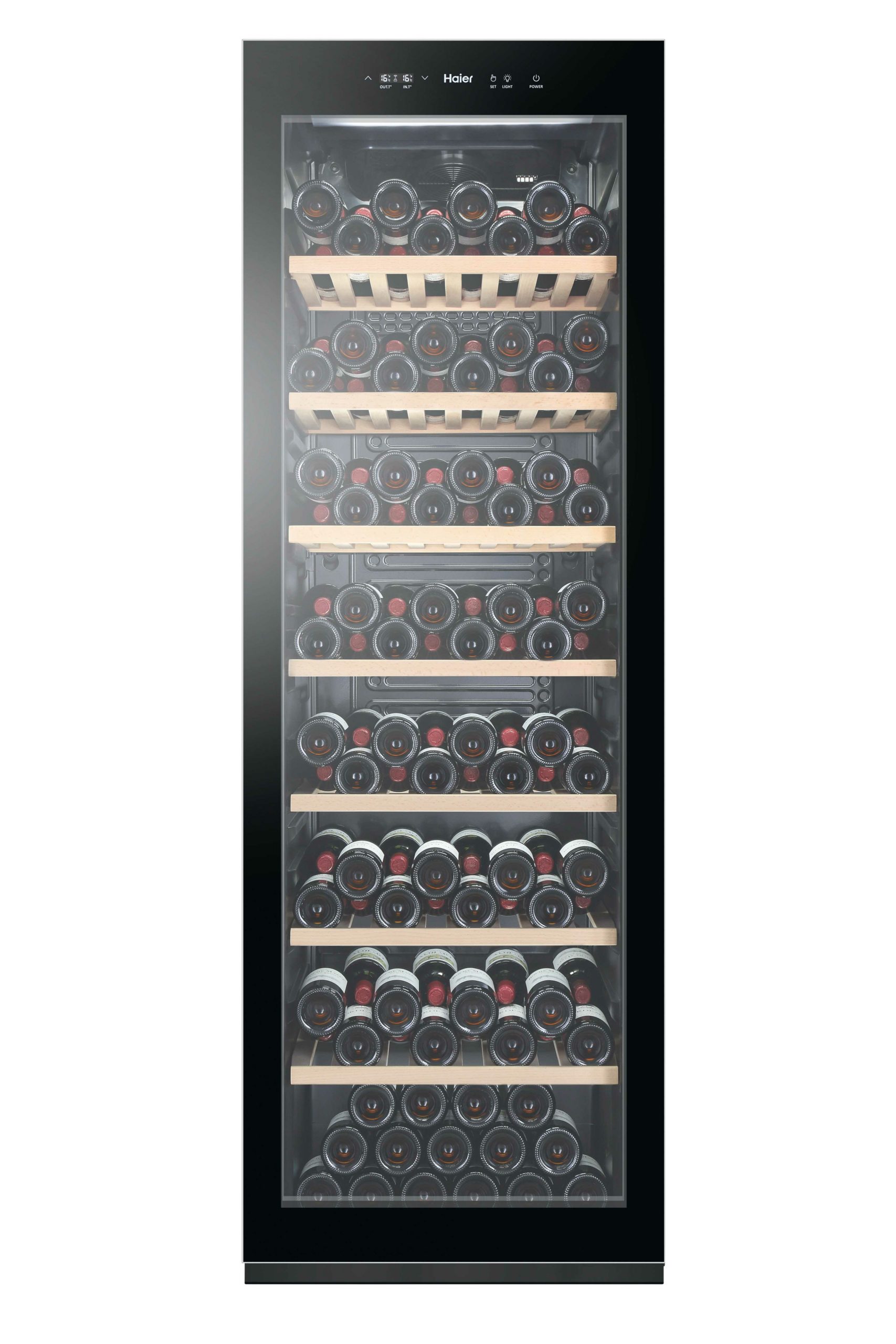 HAIER HWS188GAE FRIGO CANTINA 385LT CE.G 188BOTT. 7RIP.LEGNO NERO CANTINE
