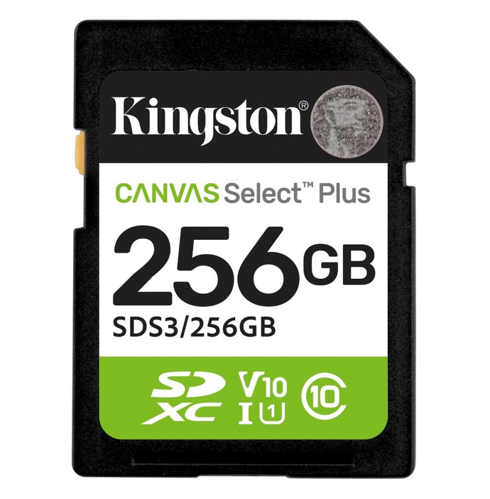 KINGSTON SDS3256GB MEM.SDXC 256GB C10 UHS-I U1 V10 CANVAS SELECT PLUS MEMORIE SD