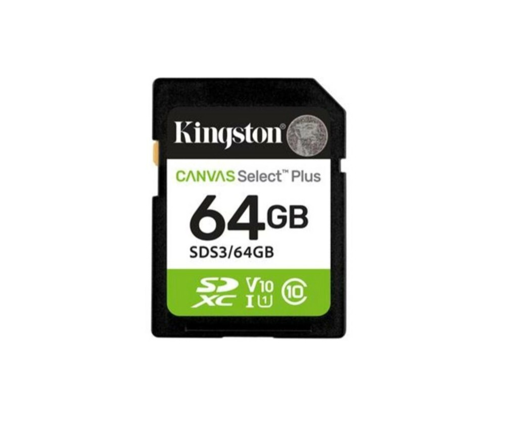 KINGSTON SDS364GB MEM.SDXC 64GB C10 UHS-I U1 V10 CANVAS SELECT PLUS MEMORIE SD
