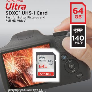 SANDISK SDSDUNB064GGN6IN MEM.SDXC ULTRA 64GB L. 140MB-S U1 UHS-I C10 MEMORIE SD