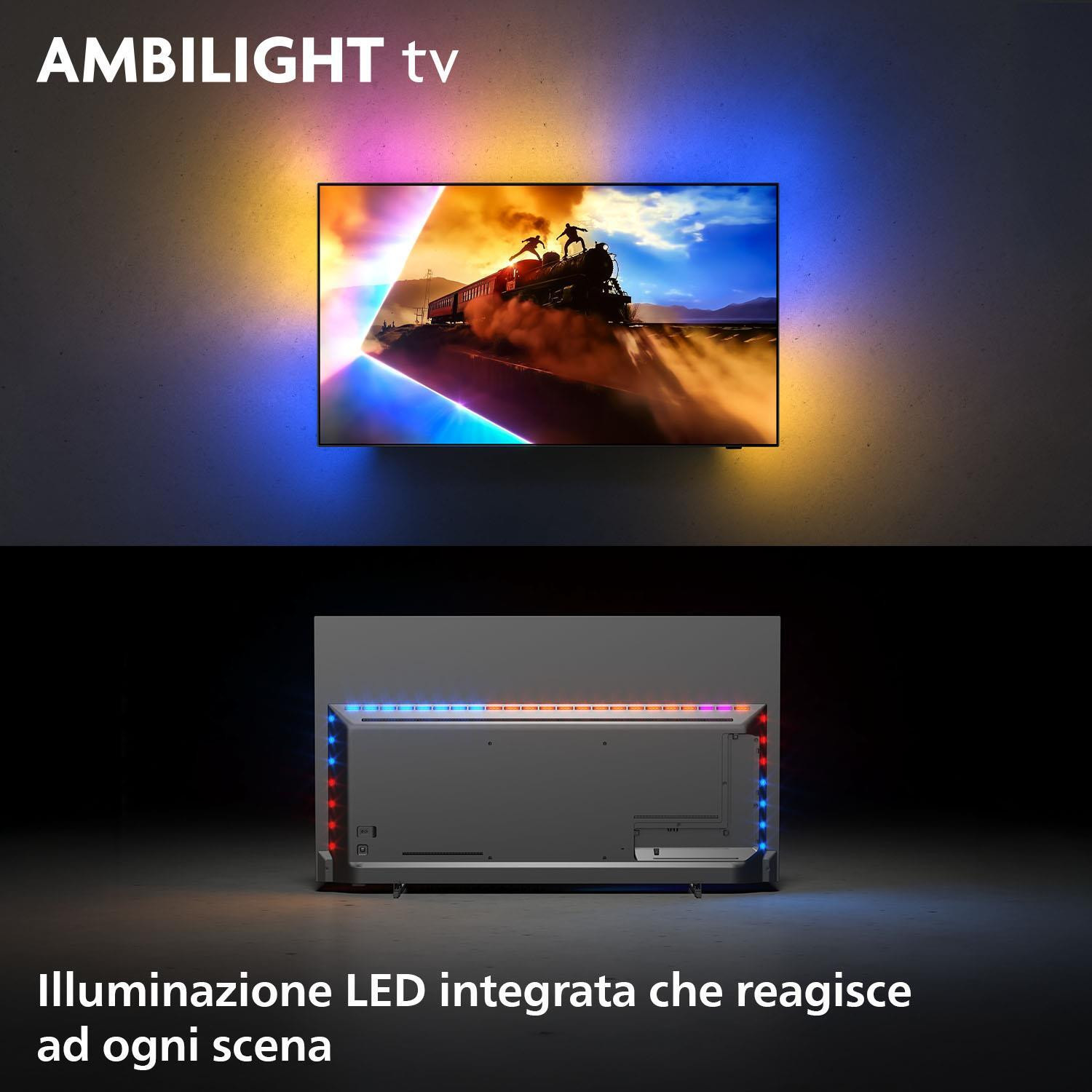 PHILIPS 48OLED770 TV OLED 48 UHD 4K DVBT2-S2 SMART TITAN AMBILIGHT TV OLED 43 - immagine 2