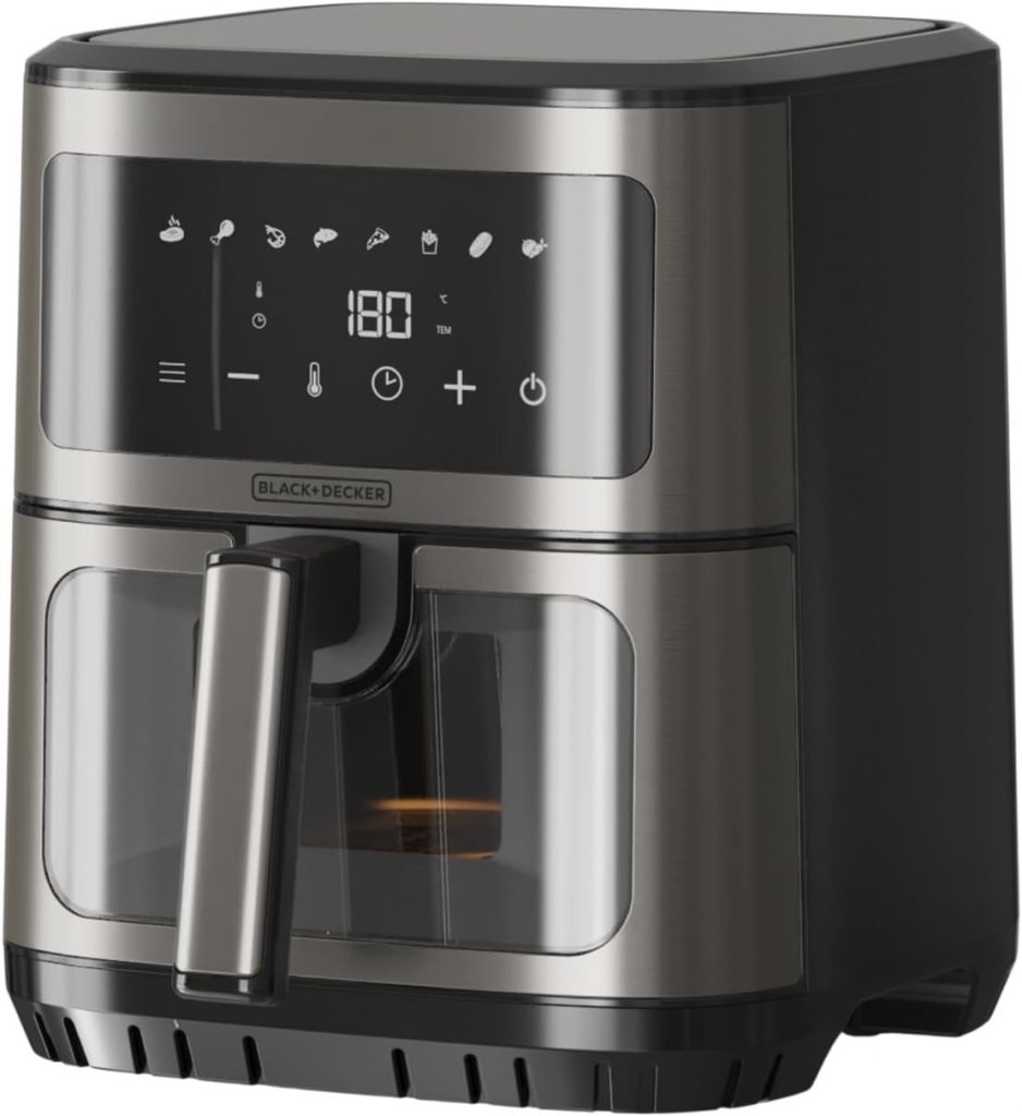 BLACK+DECKER BXAF2501E FRIGGITRICE AD ARIA 1600W 6.5LT DISP.TOUCH 8PROG. FRIGGITRICI