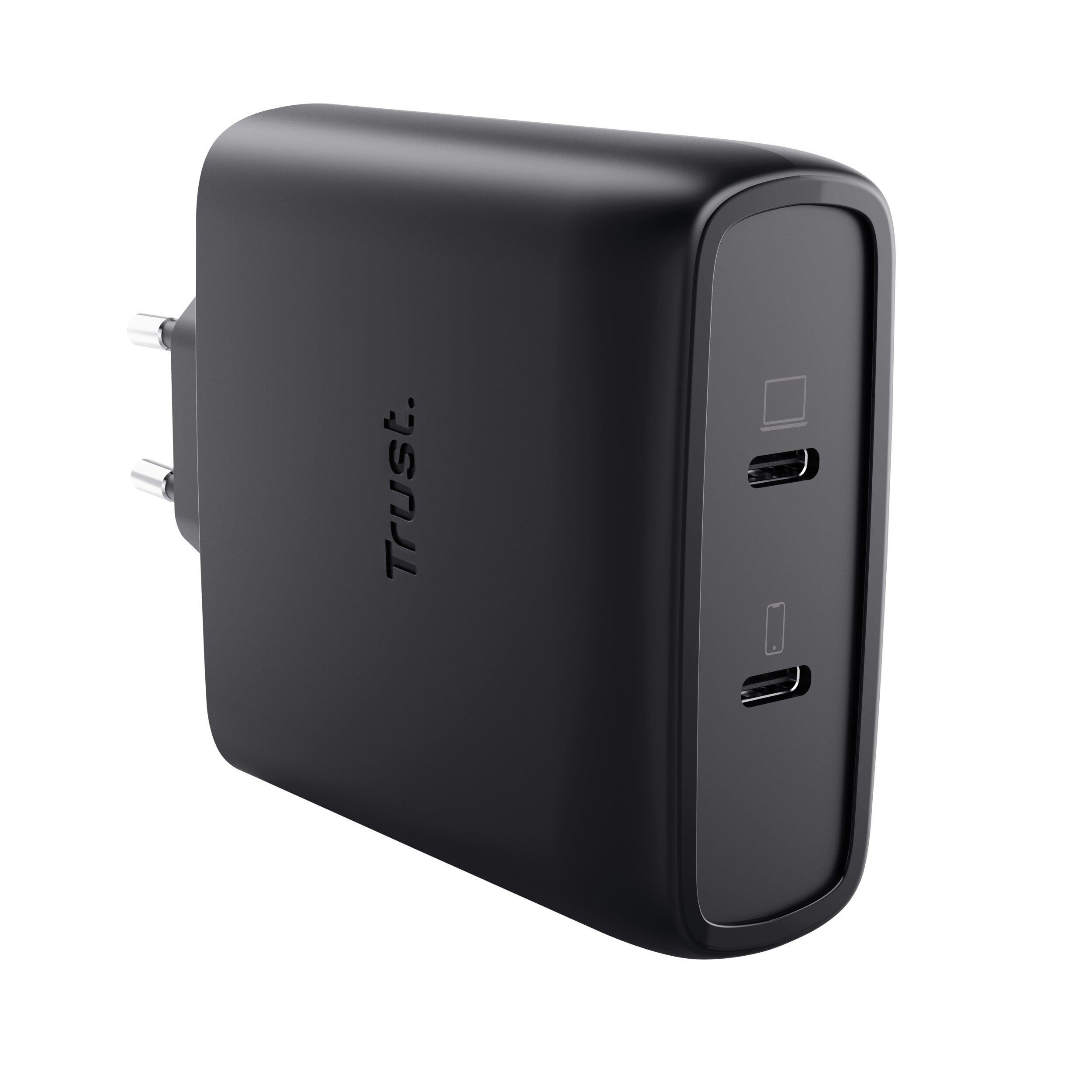 TRUST 25527 ALIMENTATORE 100W 2P USB-C GAN MAXO NERO ALIMENTATORI INFORMATICA - immagine 2