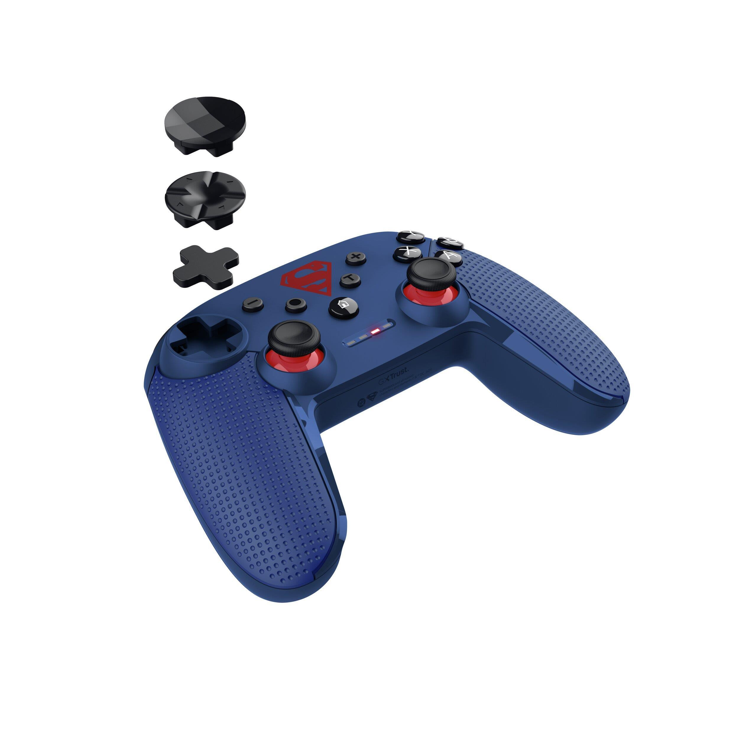 TRUST 25744 CONTROLLER WLSS SWITCH SUPERMAN GXT542SM MUTA BLU ACCESSORI NINTENDO SWITCH - immagine 2