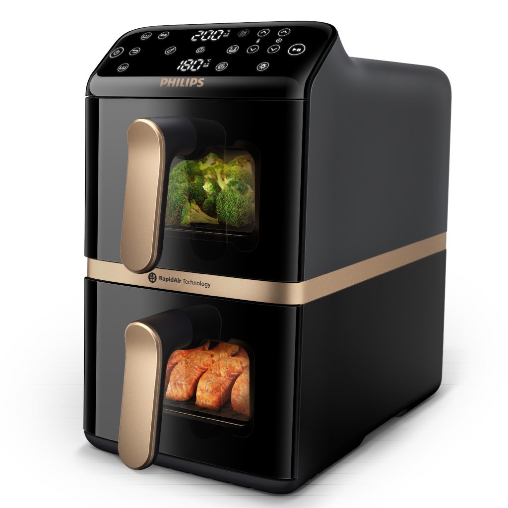 PHILIPS NA462 FRIGGITRICE AD ARIA 2750W 10LT DIG.6PROG. NERO-ORO FRIGGITRICI
