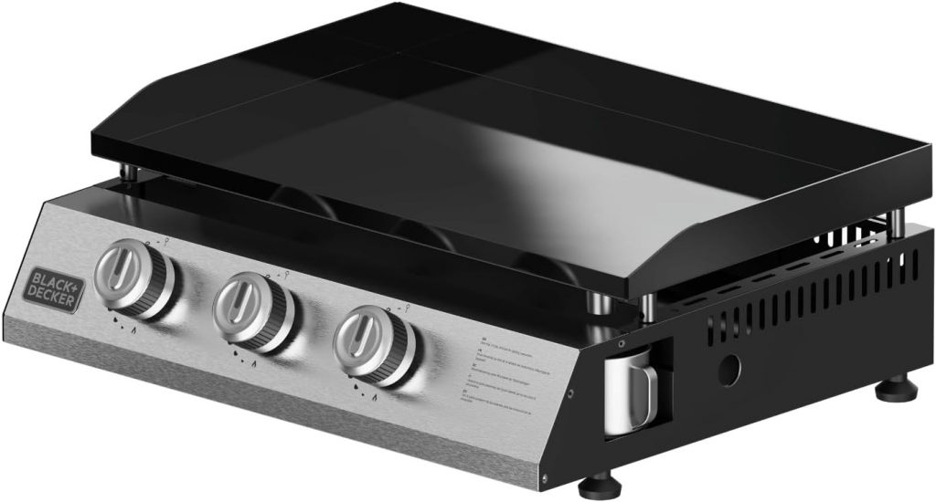 BLACK+DECKER BXOP7350E BARBEQUE PLANCHA 2.45KW 3BRUCIATORI PIASTRA ACCAIO BARBECUE