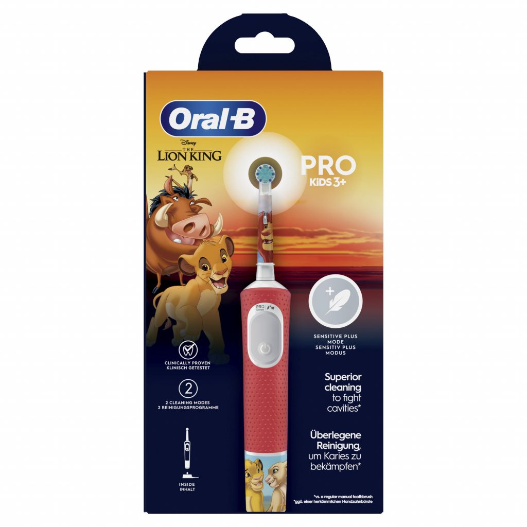 ORAL-B PROKIDSTHELIONKING SPAZZ.ELETT. 2MOD. FOR KIDS 3+ PRO KIDS LION KING SPAZZOLINI ELETTRICI