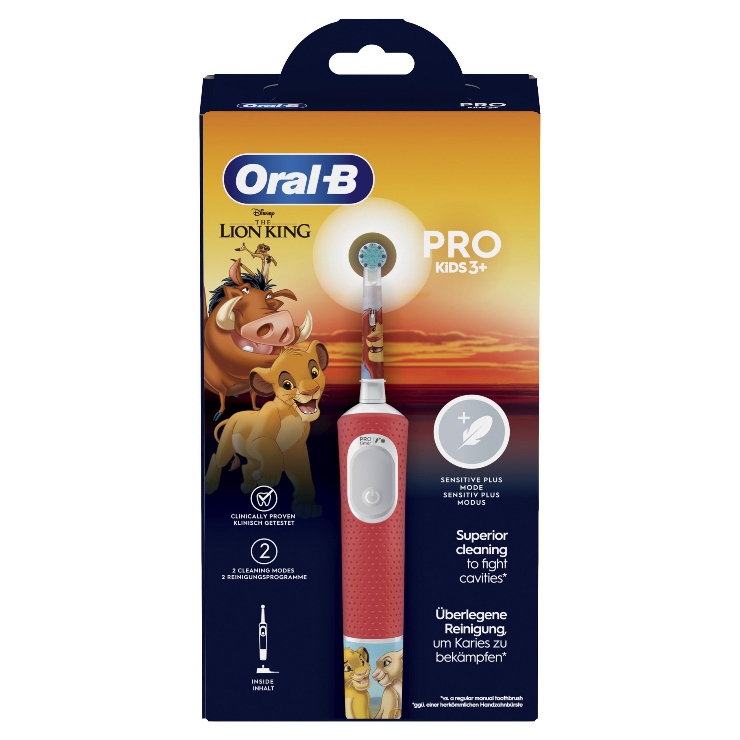 ORAL-B PROKIDSTHELIONKING SPAZZ.ELETT. 2MOD. FOR KIDS 3+ PRO KIDS LION KING SPAZZOLINI ELETTRICI - immagine 3