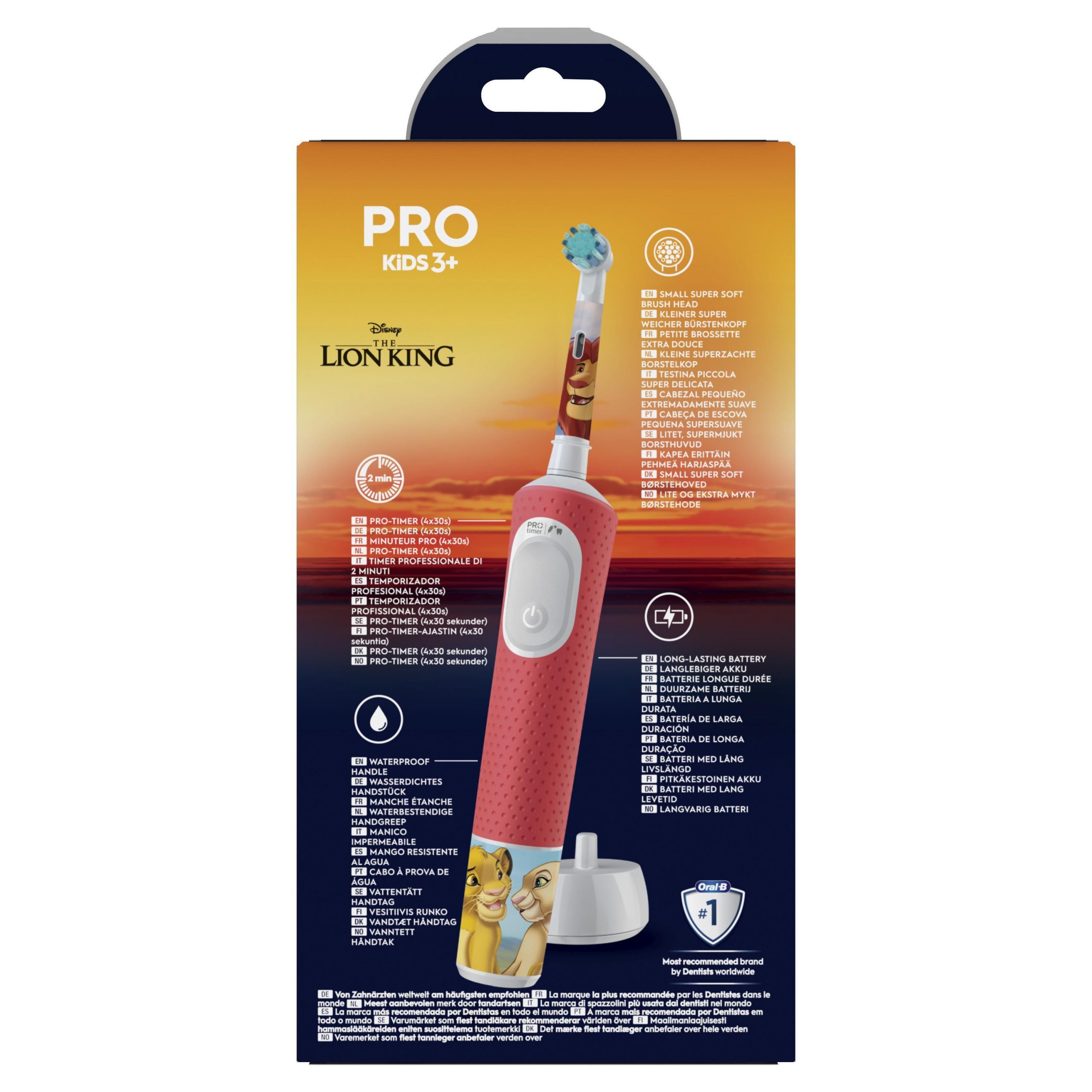 ORAL-B PROKIDSTHELIONKING SPAZZ.ELETT. 2MOD. FOR KIDS 3+ PRO KIDS LION KING SPAZZOLINI ELETTRICI - immagine 4