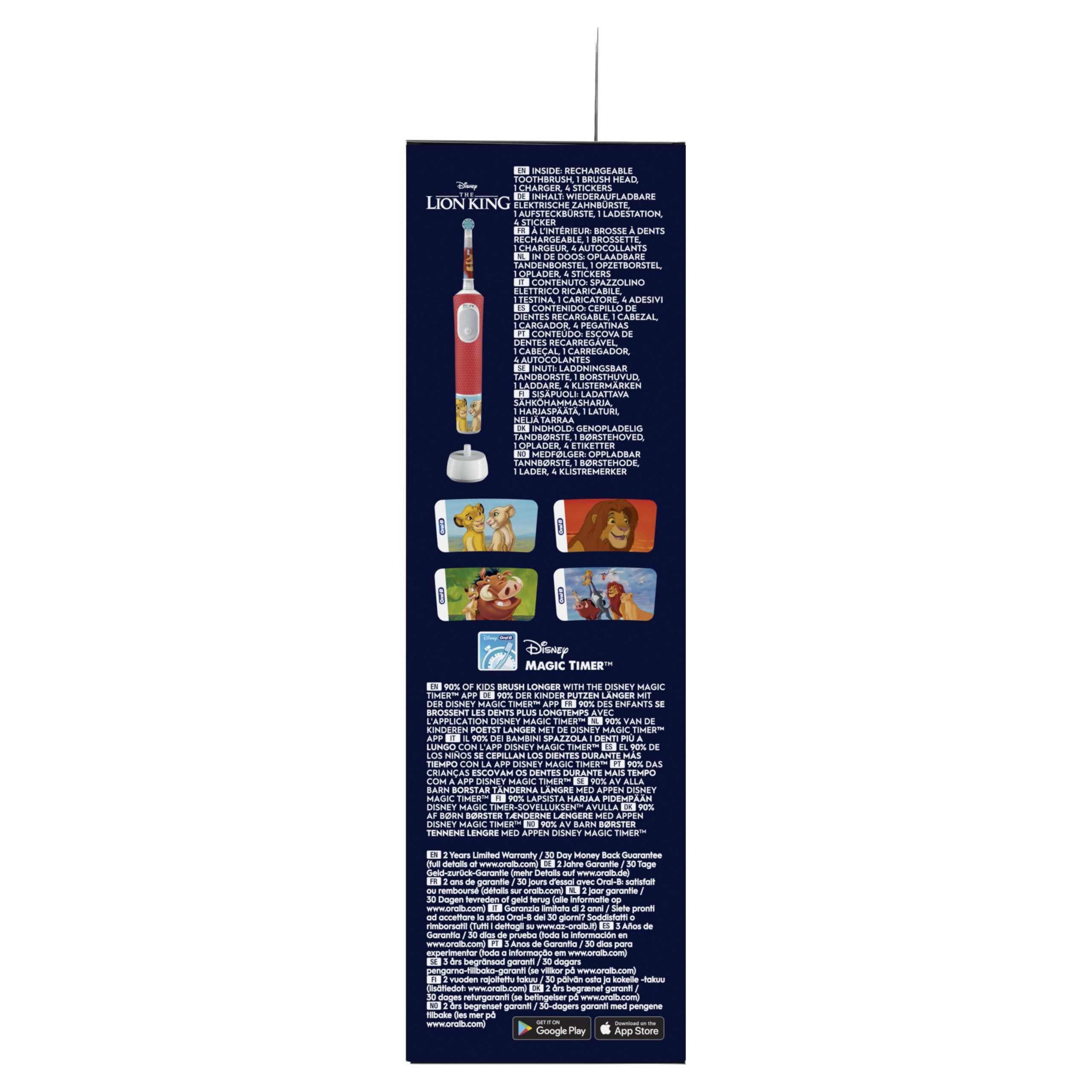 ORAL-B PROKIDSTHELIONKING SPAZZ.ELETT. 2MOD. FOR KIDS 3+ PRO KIDS LION KING SPAZZOLINI ELETTRICI - immagine 6