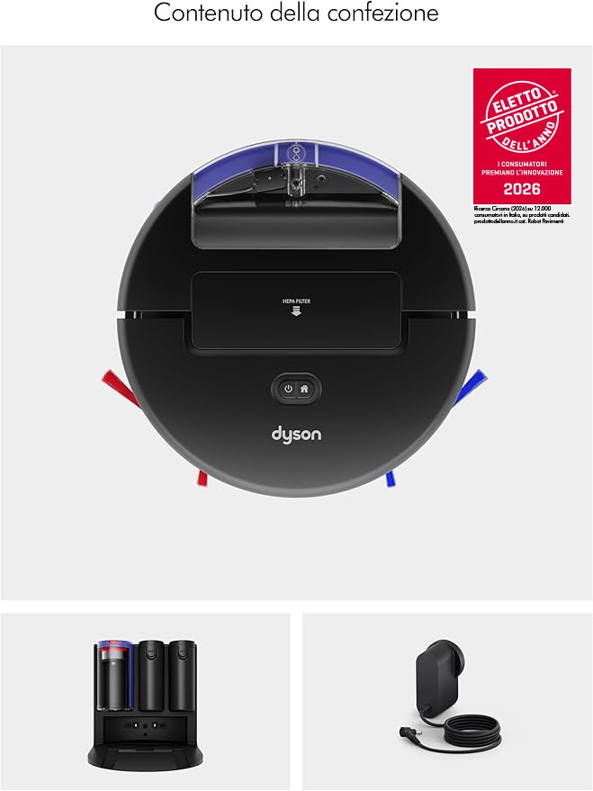 DYSON SPOTPIUSCRUB ROBOT LAVA-ASP.0.3-0.25LT AI+BAS.RIC.SVUOT.RISCALD ROBOT ASPIRAPOLVERE - immagine 3